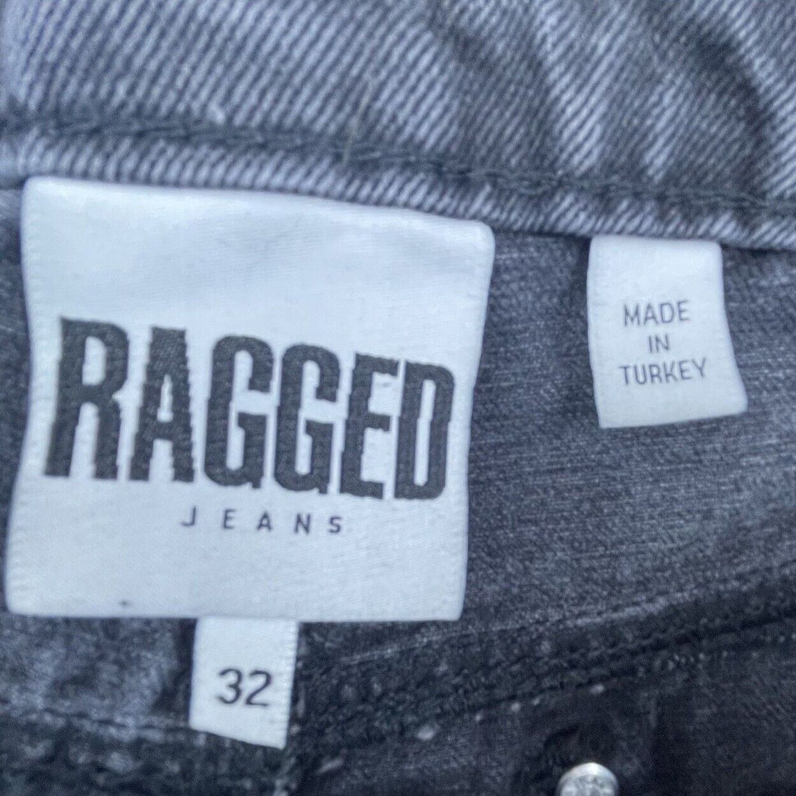 The Ragged Priest Ragged Priest Jeans Womens 32 Black Straight Raw Hem Ripped Size 32" / US 10 / IT 46 - 7 Thumbnail