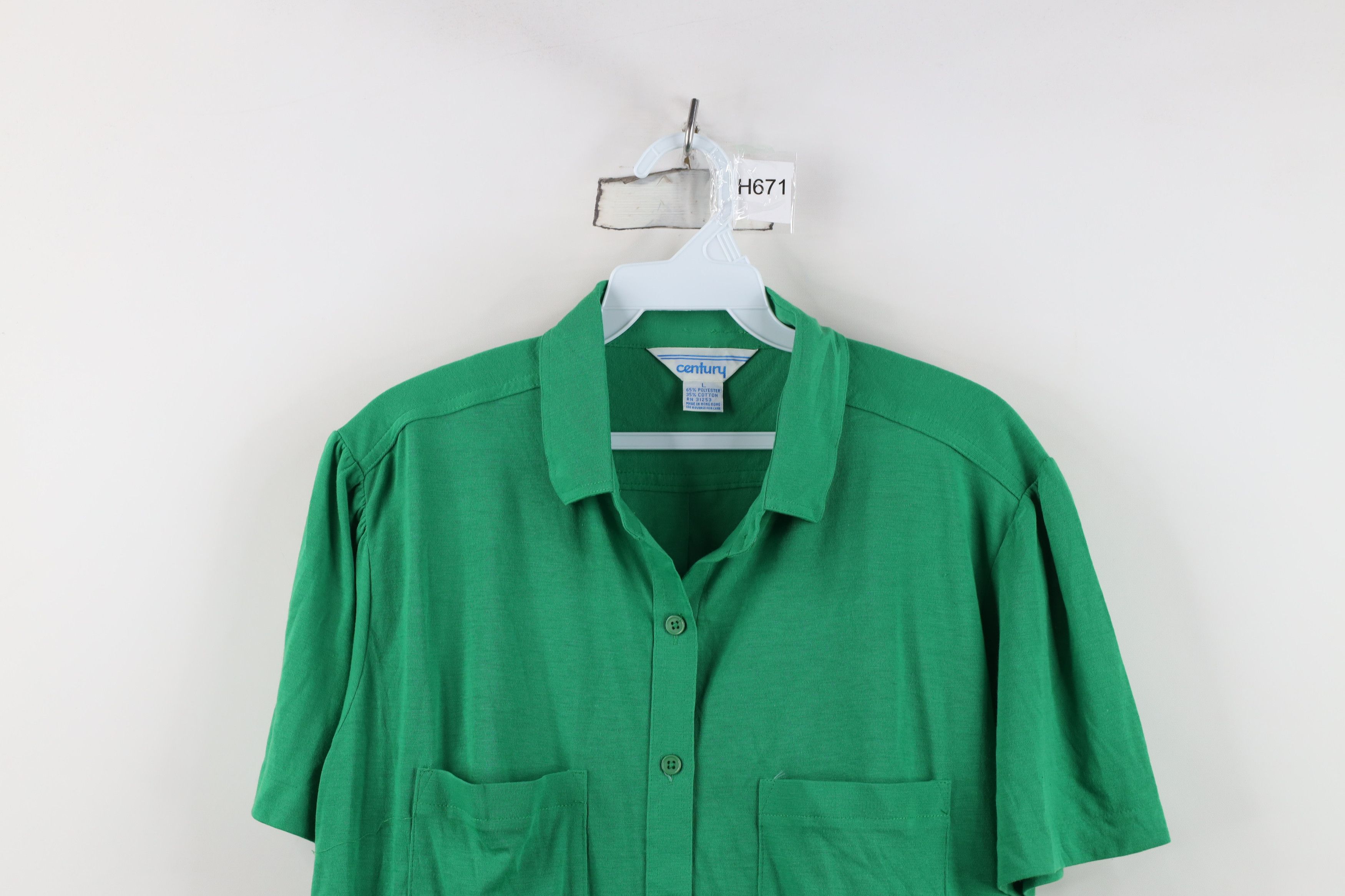 Vintage Vintage 70s Streetwear Short Sleeve Collared Button Shirt Size L / US 10 / IT 46 - 2 Thumbnail