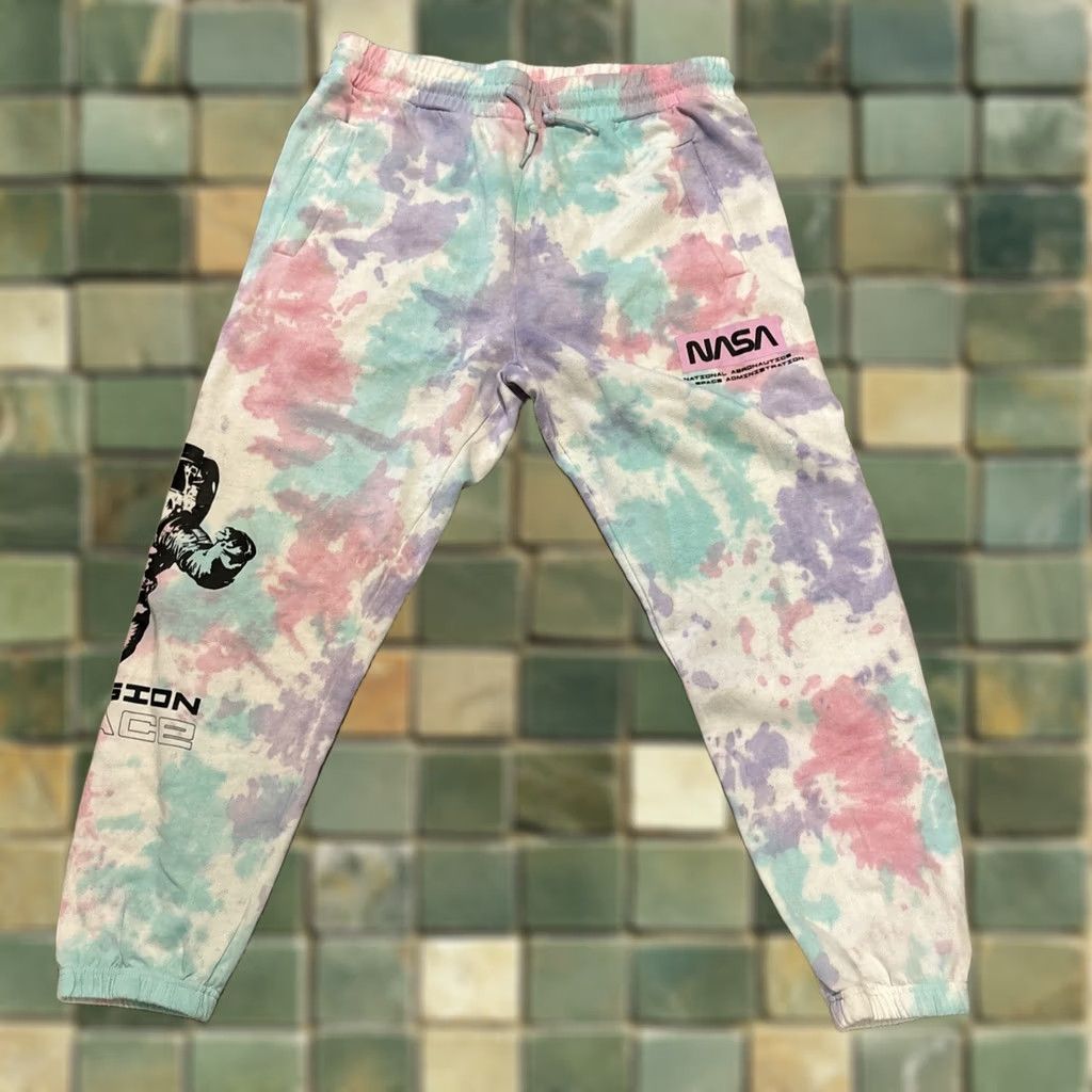 NASA NASA Pants Womens M White Pastel Astronaut Hyper Space Mission Jogger Space Pockets Womens/M Mens Size 32" / US 10 / IT 46 - 1 Thumbnail