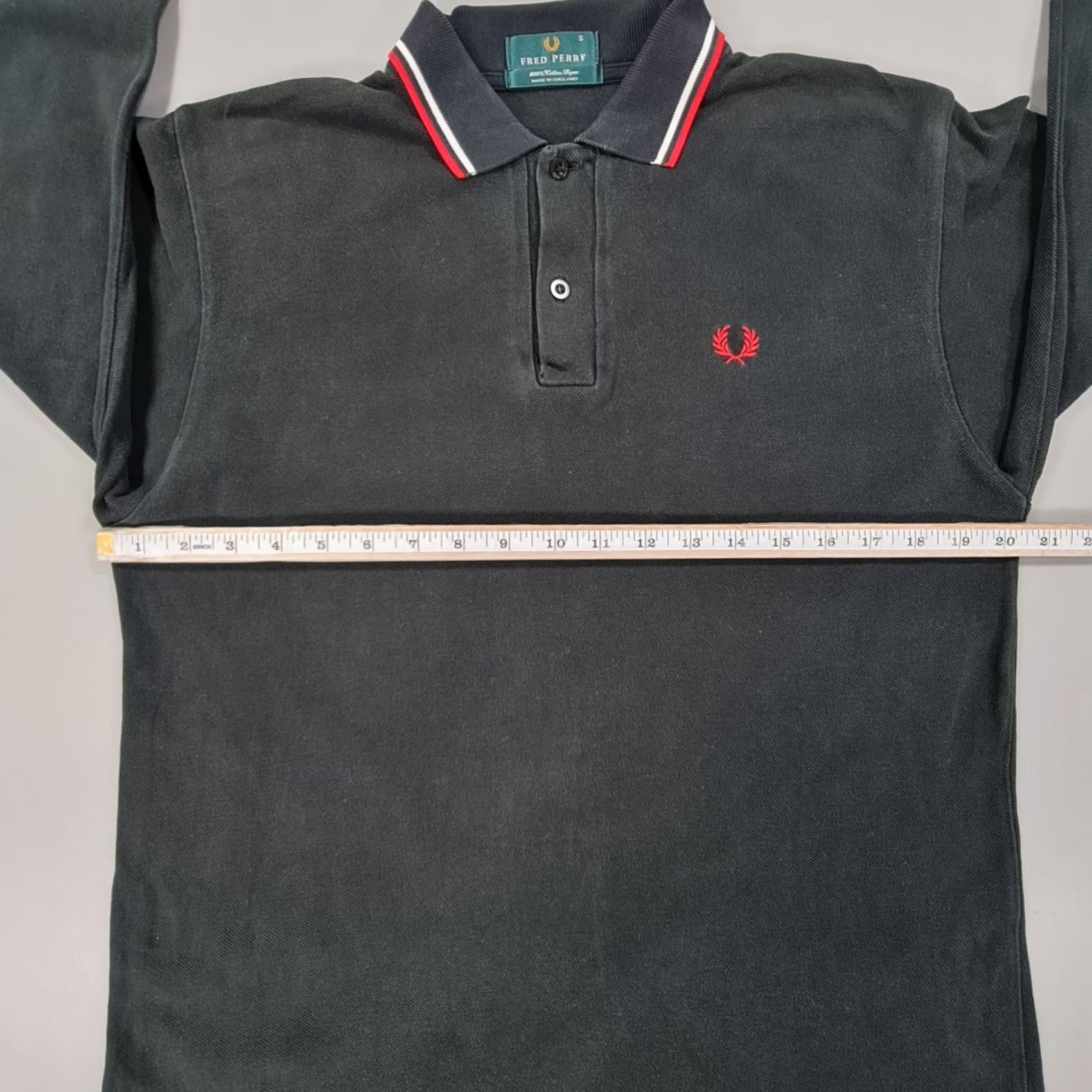 Fred Perry Fred Perry Mens Polo Shirt Black Small Tipped Neck Pique Cotton Made In England Size US S / EU 44-46 / 1 - 6 Thumbnail
