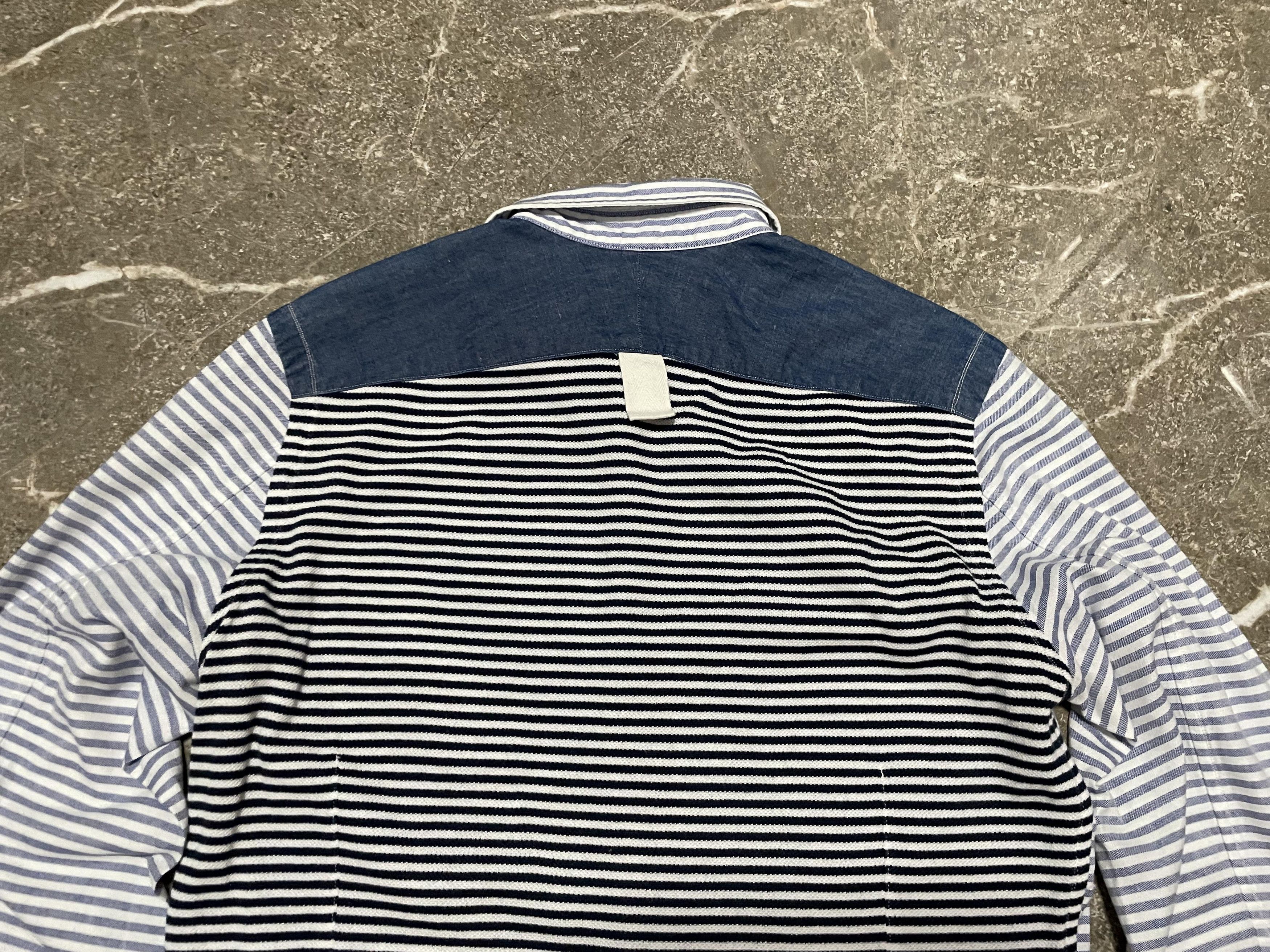 Junya Watanabe Junya Watanabe Man - CDG - Stripe Polo Button Up - AD2010 Size US S / EU 44-46 / 1 - 7 Thumbnail
