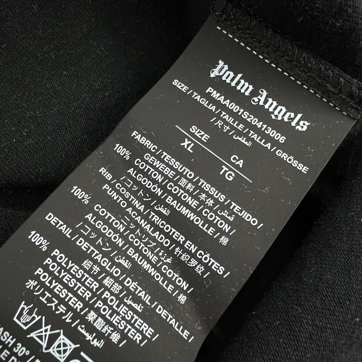 Palm Angels Palm Angels Spellout Black T Shirt Size US XL / EU 56 / 4 - 4 Thumbnail