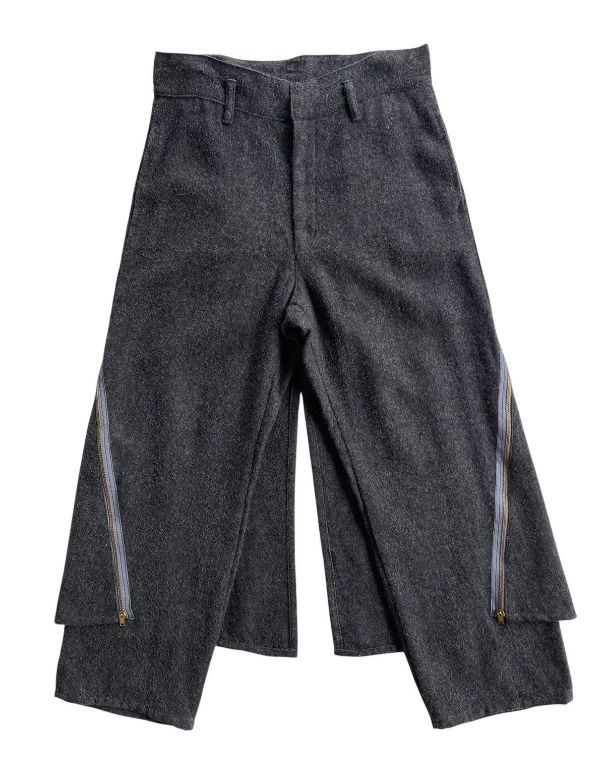 Japanese Brand Highwaist Baggy Layered Yohji Yamamoto Style Trousers Size US 33 - 1 Thumbnail