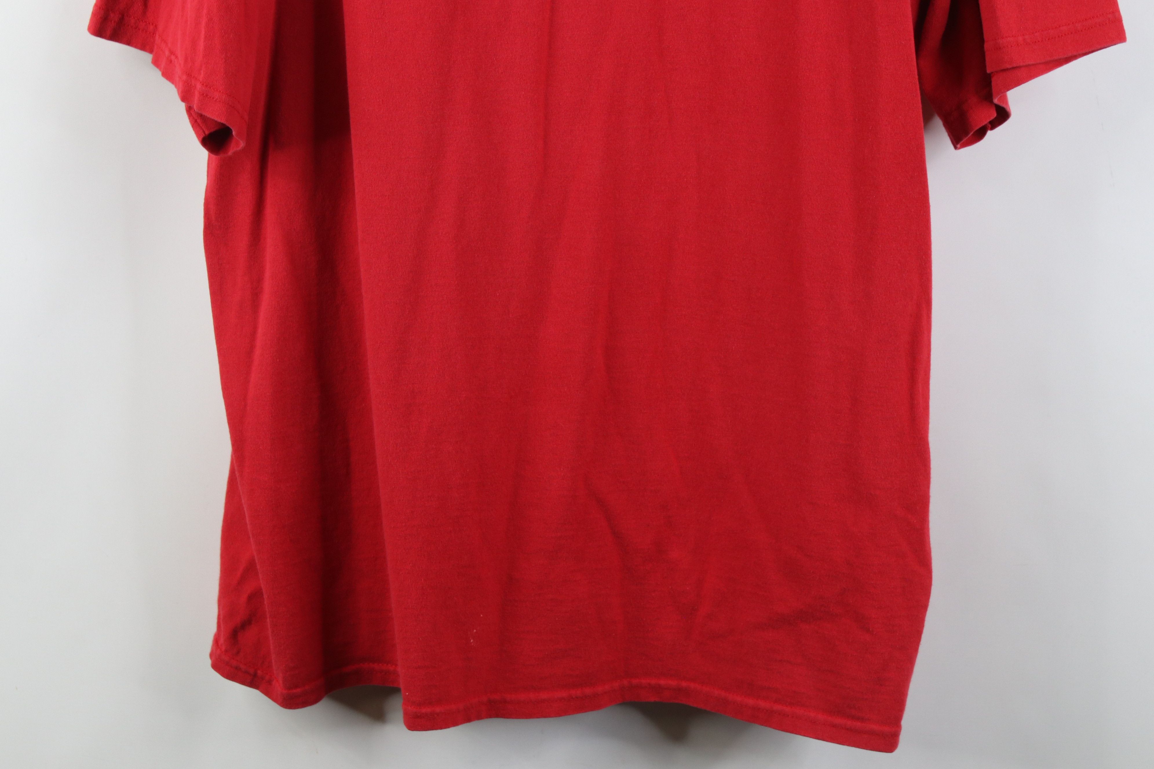 Nike Vintage Nike Spell Out Rubber Box Logo T-Shirt Red Cotton Size US XXL / EU 58 / 5 - 3 Thumbnail