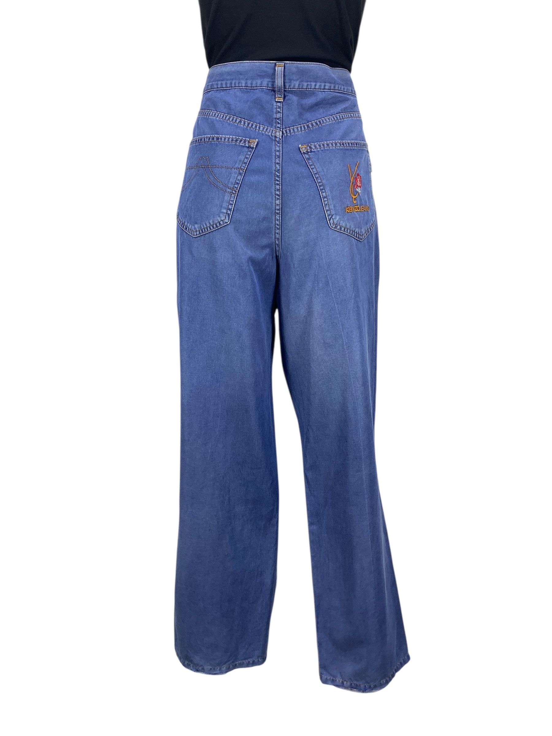 Japanese Brand Kenzo Pants Blue Casual Pants Size US 31 - 1 Thumbnail