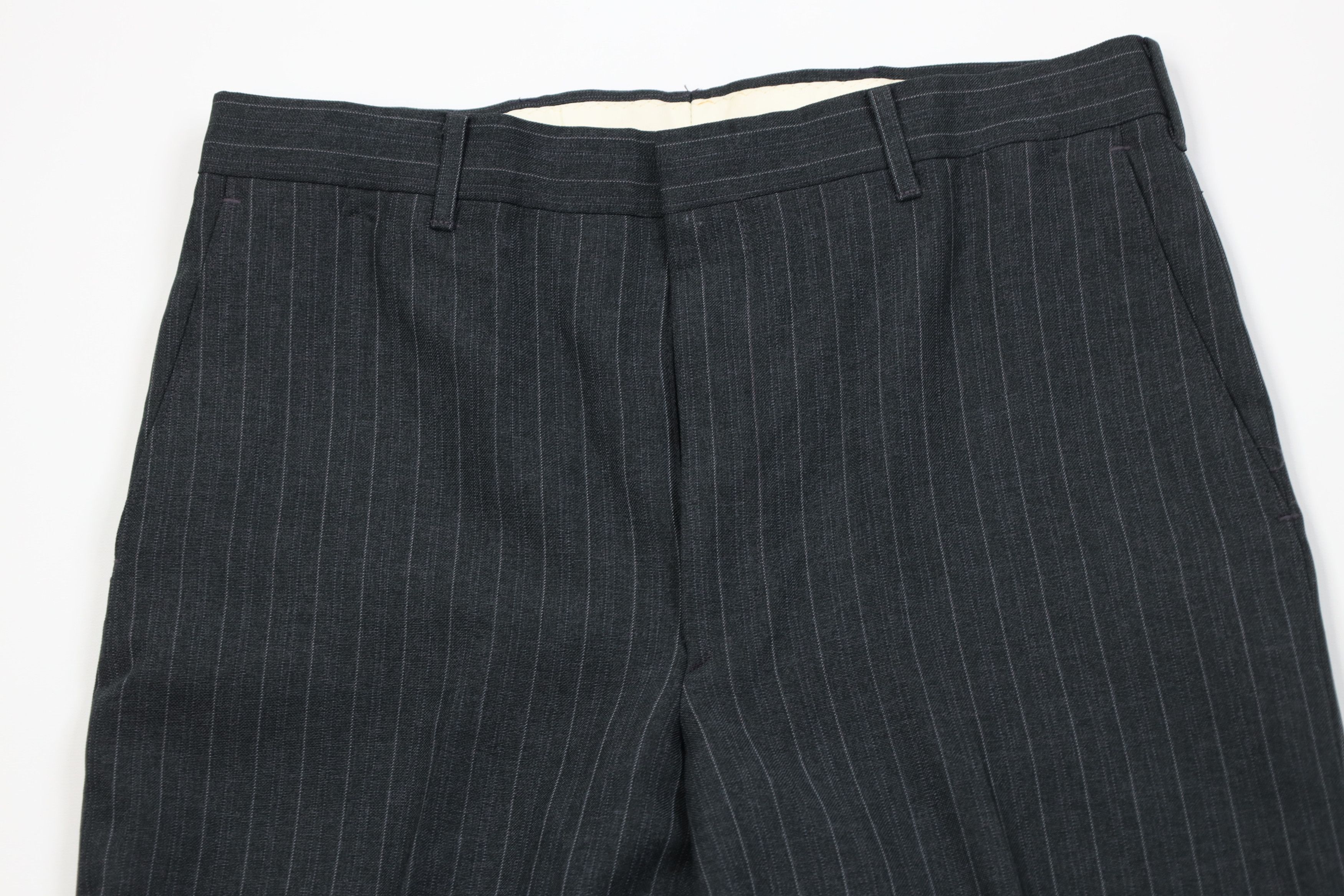 Vintage Vintage 70s Streetwear Knit Flared Chino Pants Gray USA Size US 32 / EU 48 - 2 Thumbnail