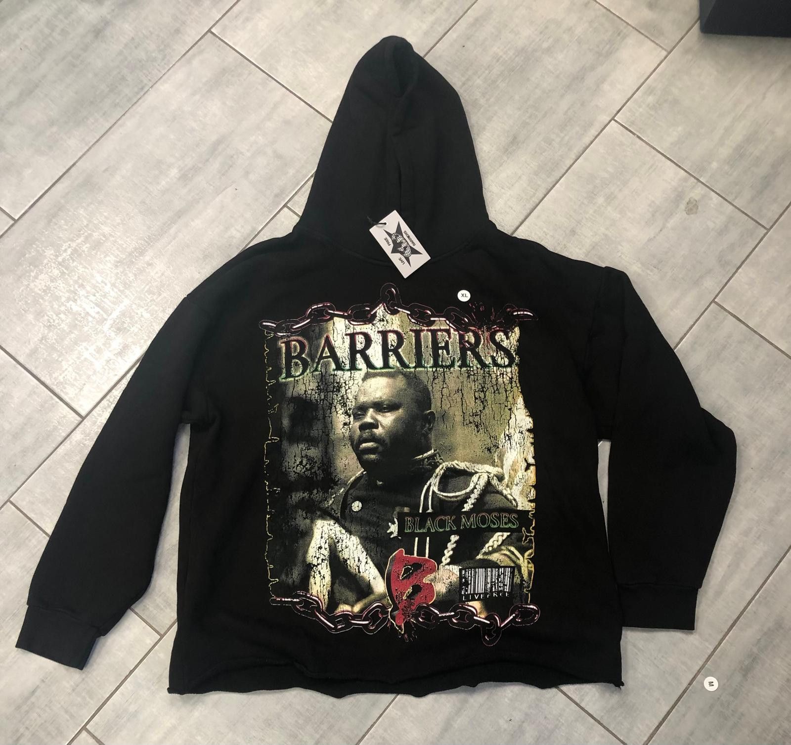 Image of Barriers Black Moses Marcus Garvey Hoodie Size Xl, Men's