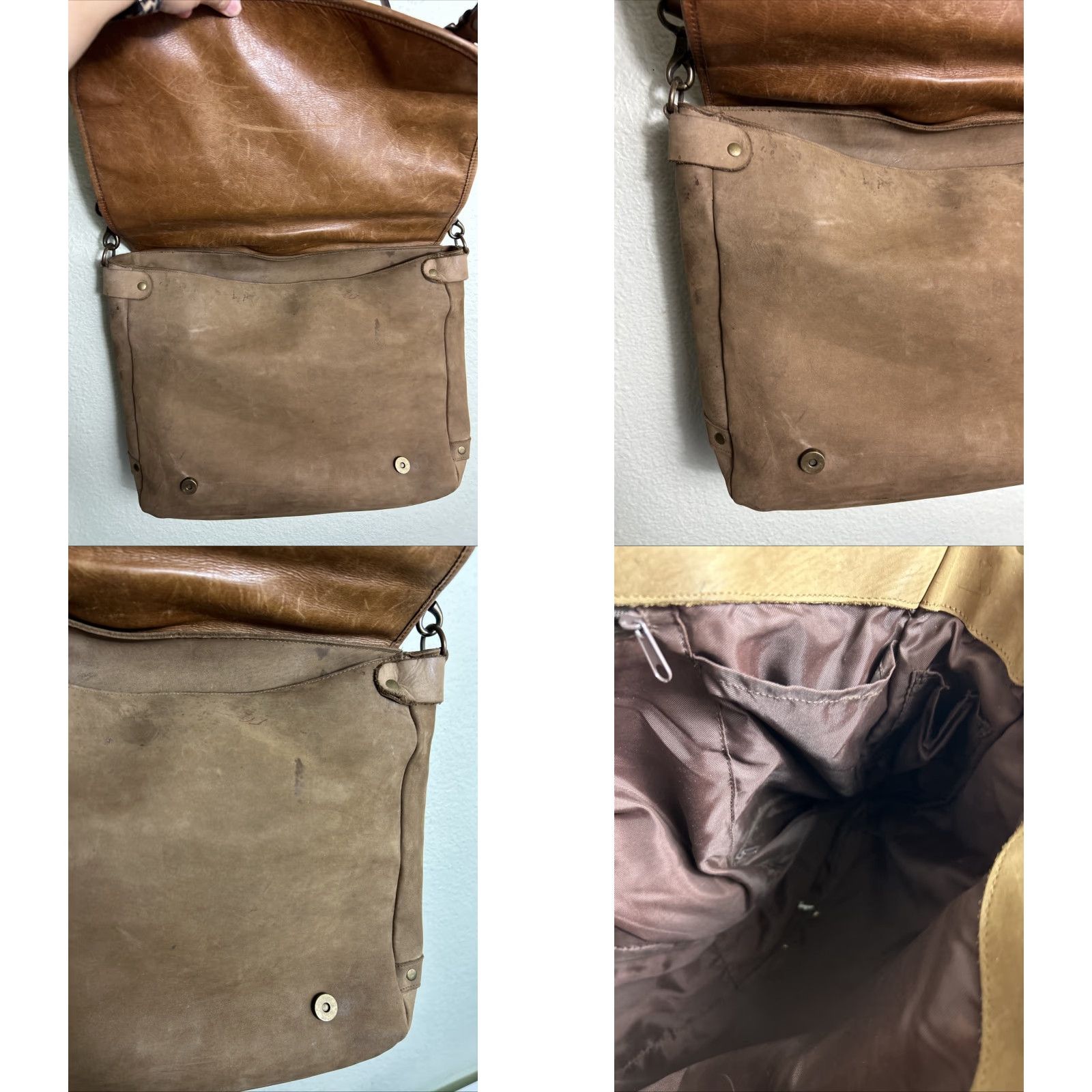 Vintage Vintage Y2K Brown Leather Crossbody Bag 14x11x6 User: Vintage Y2K Brown Leather Crossbody Bag 14x11x6 Size ONE SIZE - 9 Thumbnail