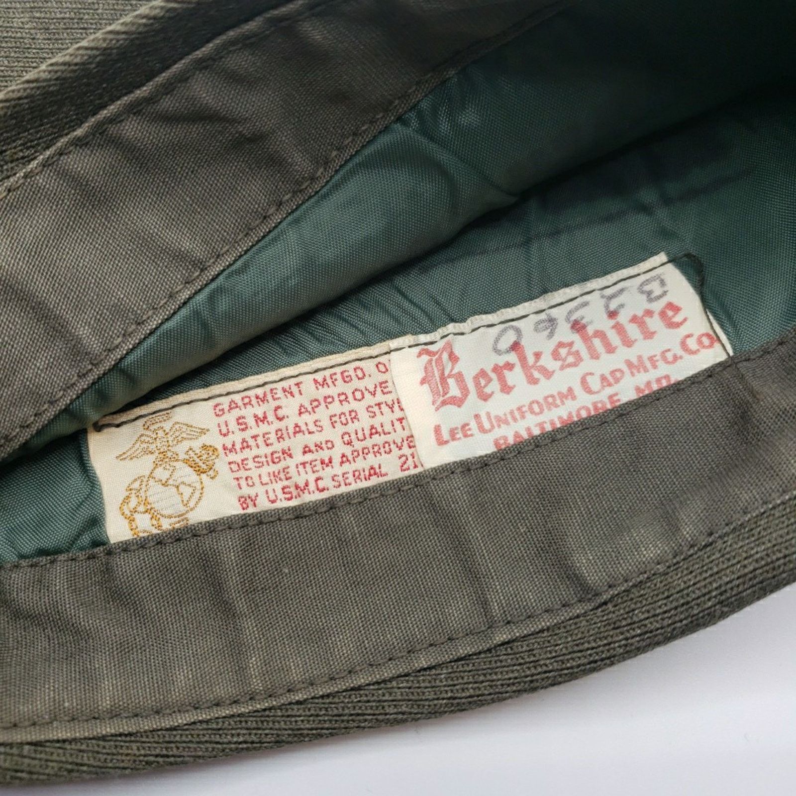 Other Berkshire Garrison Green Wool Cap USMC - Small - 10" - 52 cm Size ONE SIZE - 4 Thumbnail