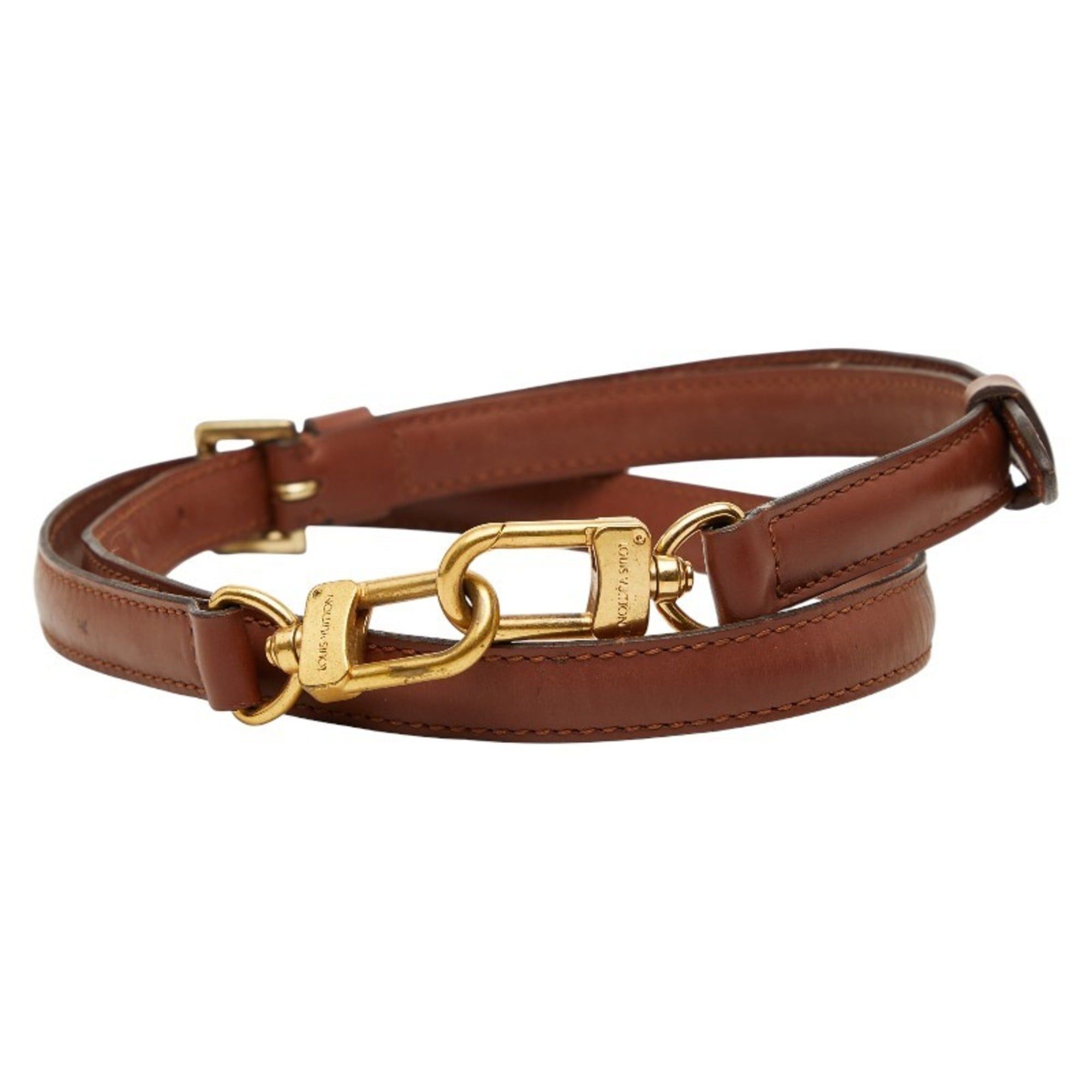 Louis Vuitton Shoulder Strap Brown Leather Women's Louis Vuitton