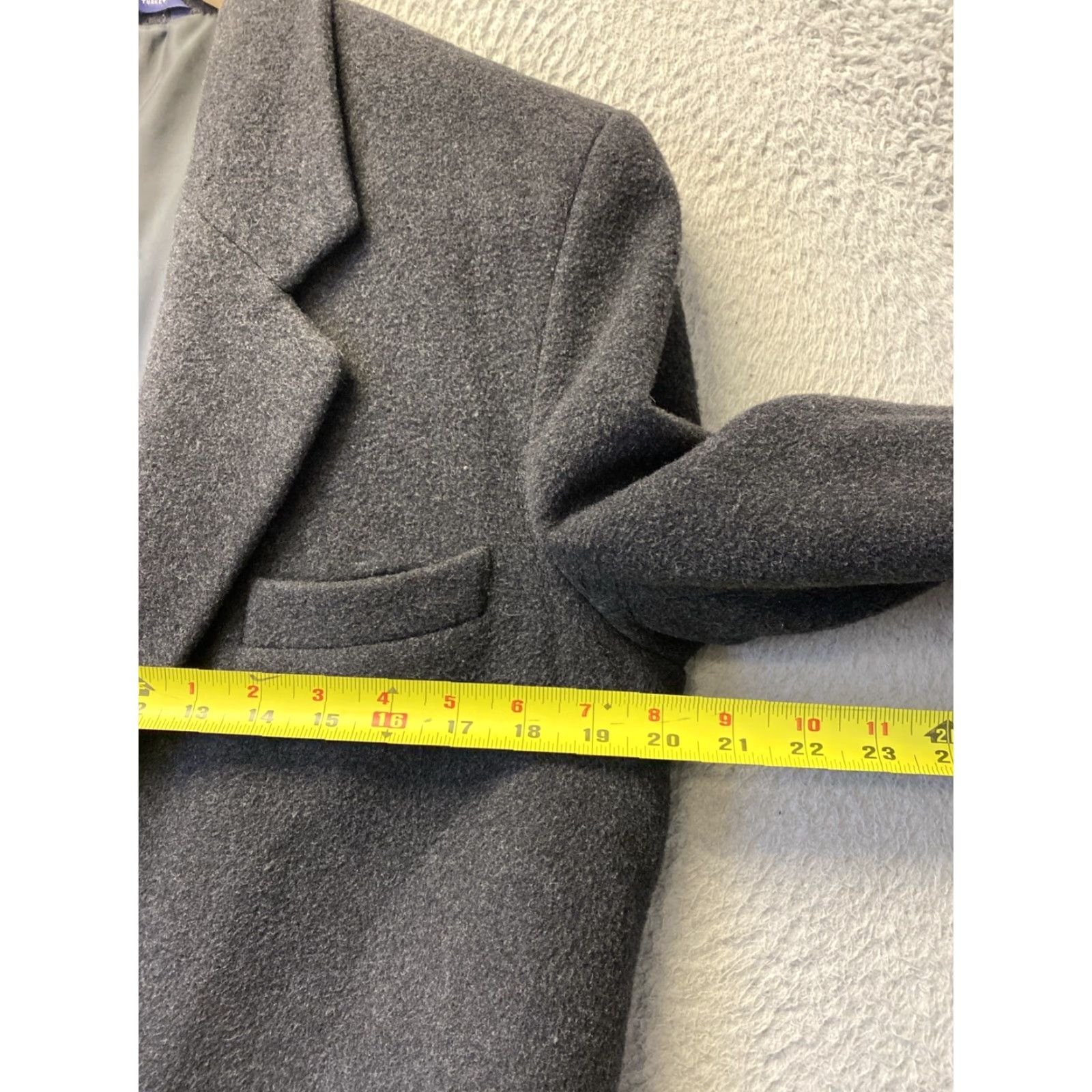 Gap GAP Peacoat Blazer Wool Blend Jacket Men’s Small Gray Coat Wool Blend Peacoat Blazer Size 36R - 4 Thumbnail