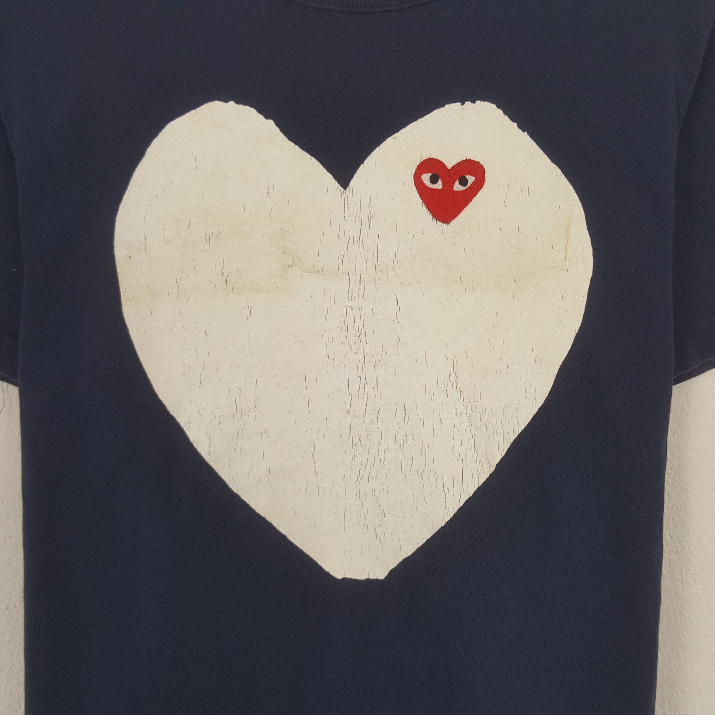 Comme des Garcons PLAY Vintage Play Comme des Garcons Big Logo Tshirt Size US S / EU 44-46 / 1 - 2 Thumbnail