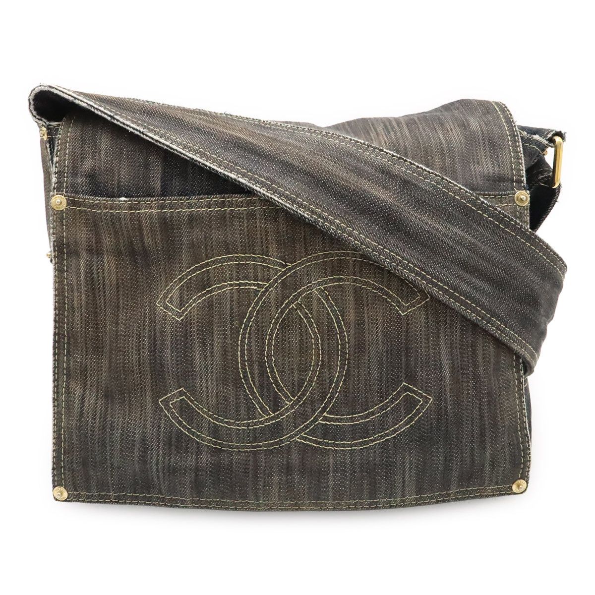 Chanel Chanel Chanel Sparking Denim Shoulder Bag Textile Shoulder Bag A31987 DUTY FREE for USA Size ONE SIZE - 1 Thumbnail