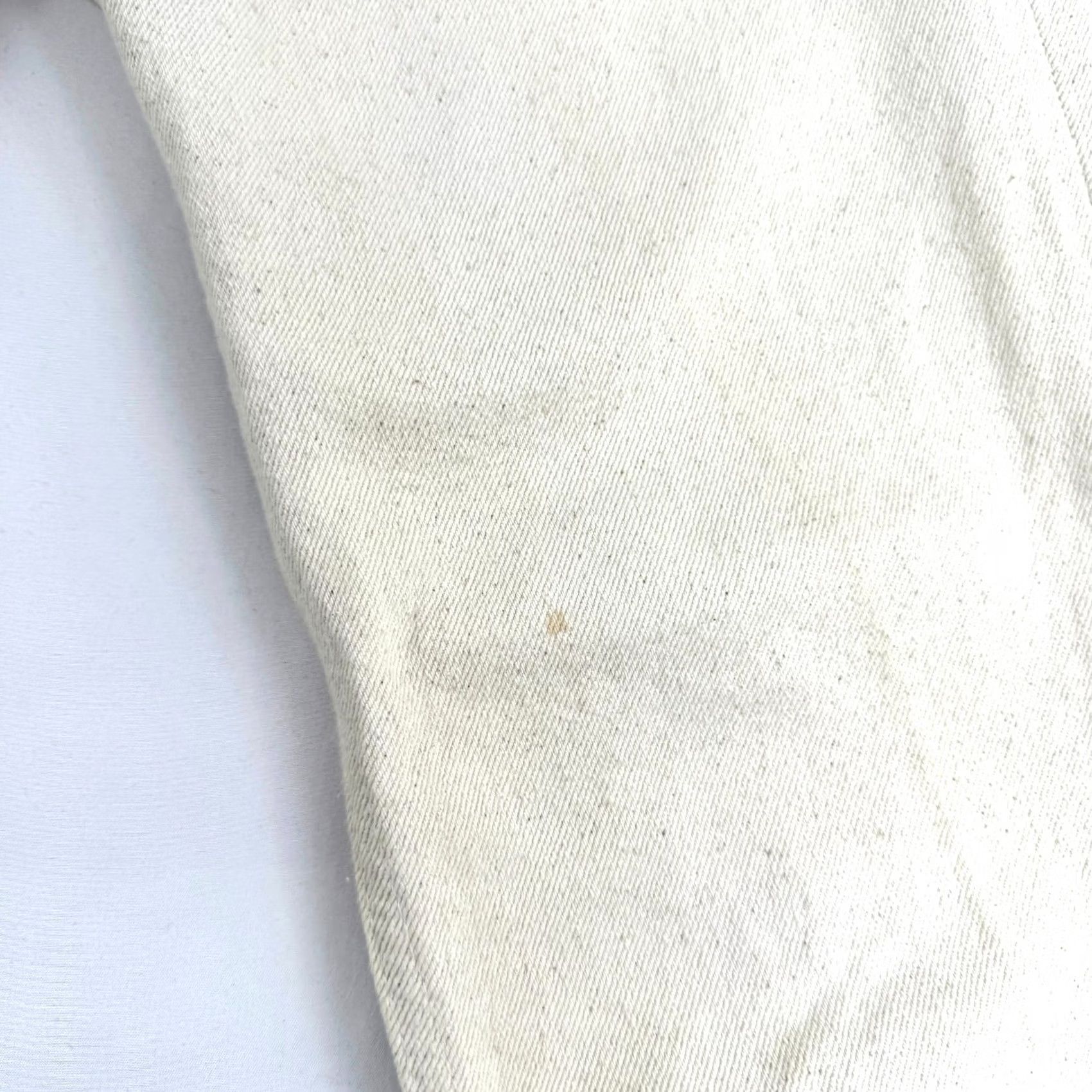 Still Here Still Here Jeans Womens 25 Ivory Bone Striped High Rise Denim Cotton 5-Pocket Logo Button Straight Vintage? Size 42" / US 20 - 7 Thumbnail