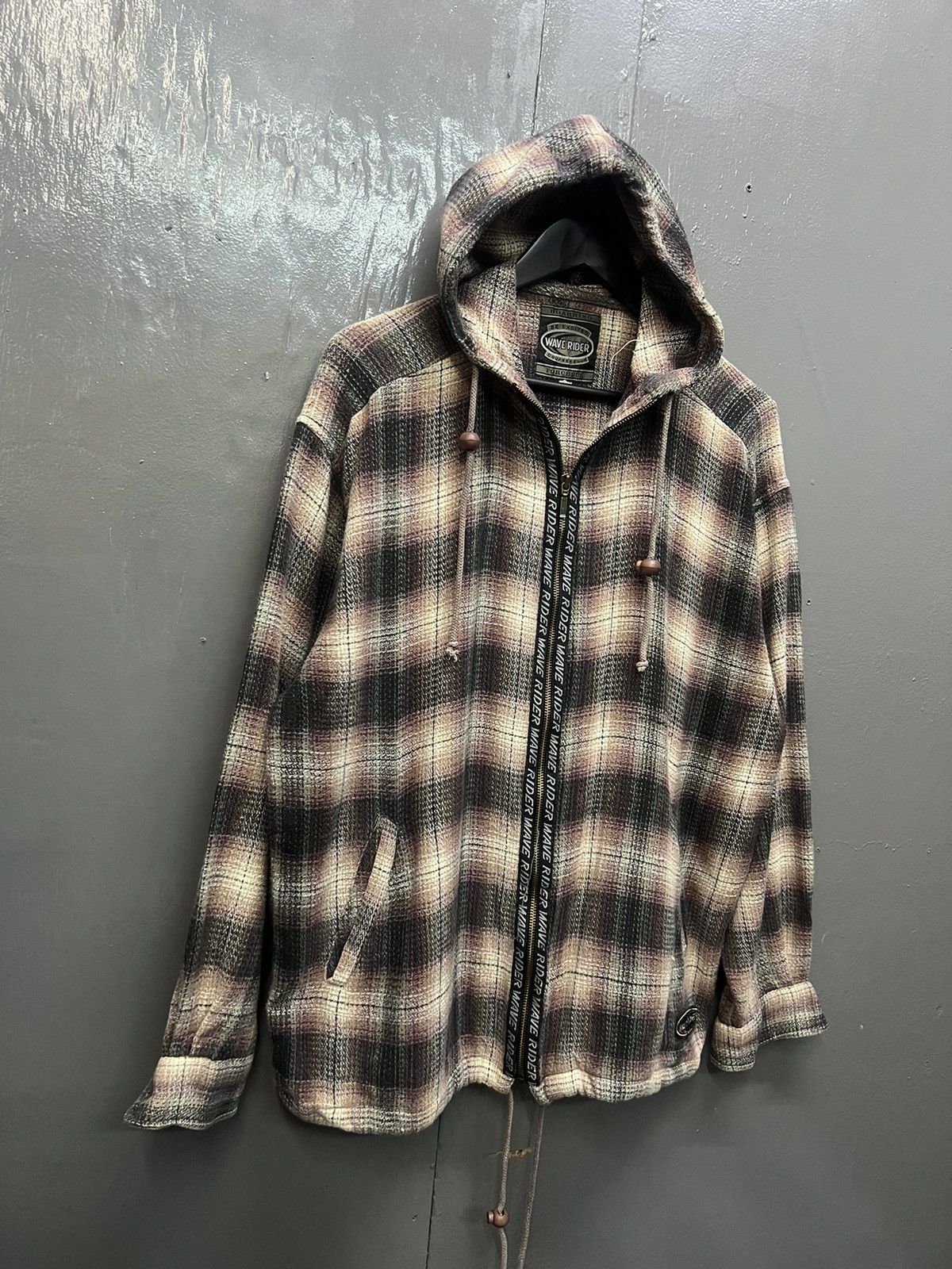 Vintage Vintage Wave Rider Plaid Tartan Hoodie Size US L / EU 52-54 / 3 - 3 Thumbnail
