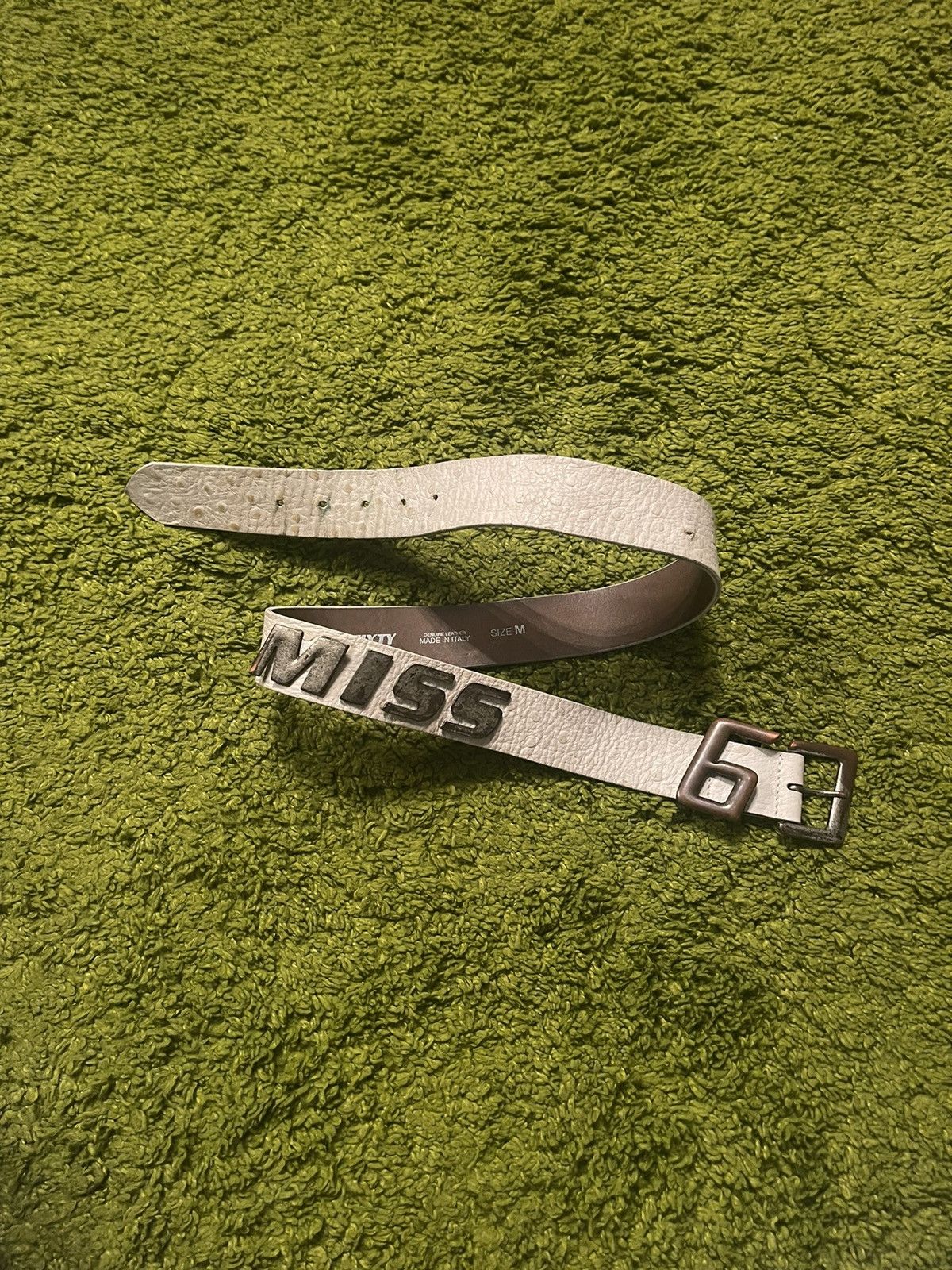 Genuine Leather × Miss Sixty × Vintage Miss Sixty 2000s vintage ostrich leather belt Size ONE SIZE - 1 Thumbnail