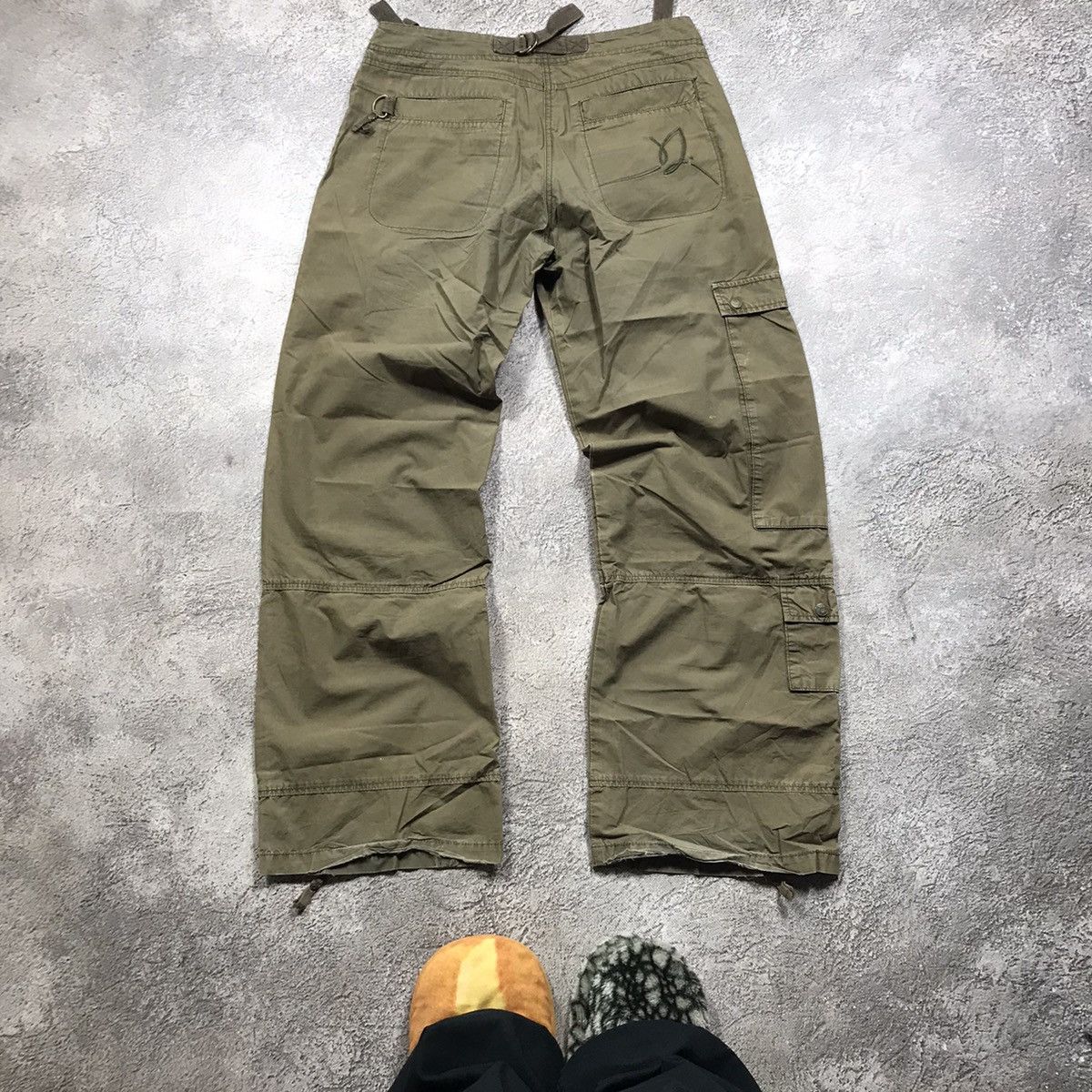 Vintage Vintage 90s Baggy Cargo Pants Parachute Flared Streetwear 29 Size 29" - 6 Thumbnail