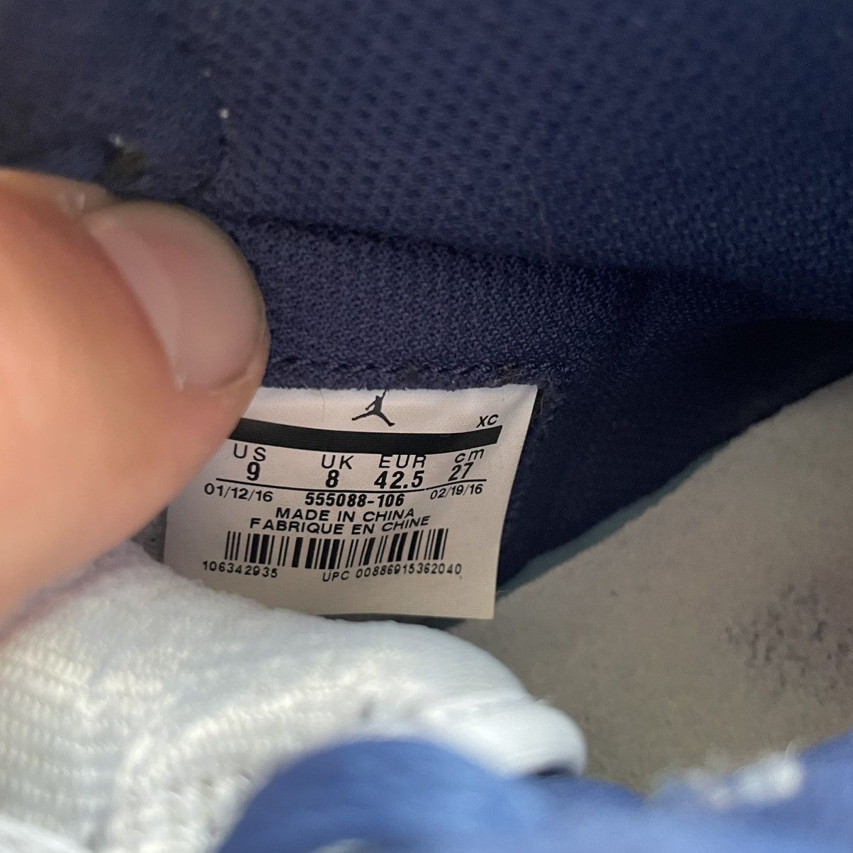 Jordan Brand × Nike Nike Air Jordan 1 Retro High OG Sneakers "Metallic Navy" Size US 9 / EU 42 - 5 Thumbnail