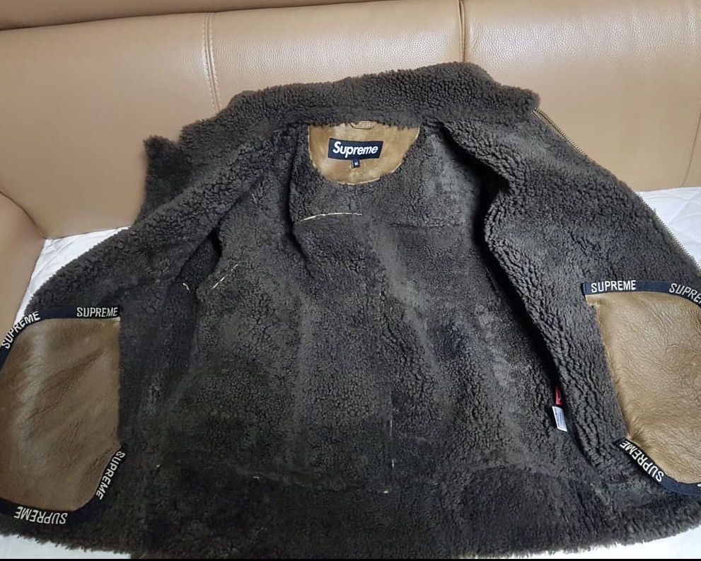 Supreme Supreme 18FW Patchwork Shearling B-3 Leather Jacket Size US M / EU 48-50 / 2 - 4 Thumbnail