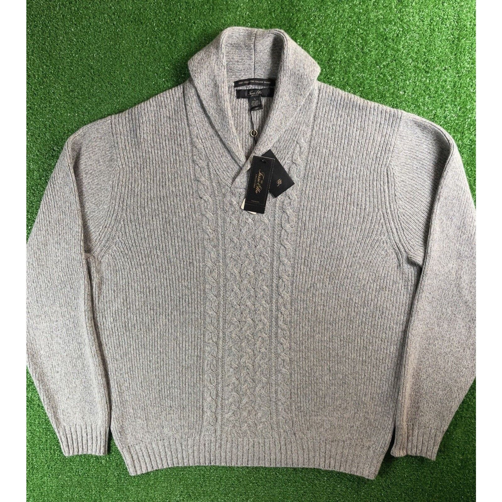 Tasso Elba NWT Tasso Elba Shawl Collar Cable Knit Alpaca Large Sweater Size US L / EU 52-54 / 3 - 3 Thumbnail