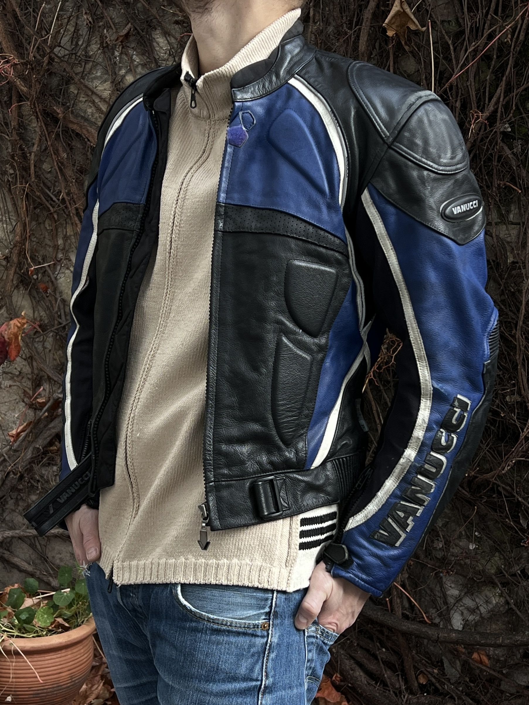 Japanese Brand VTG racing leather jacket biker balenciaga rick owens style Size US S / EU 44-46 / 1 - 4 Thumbnail