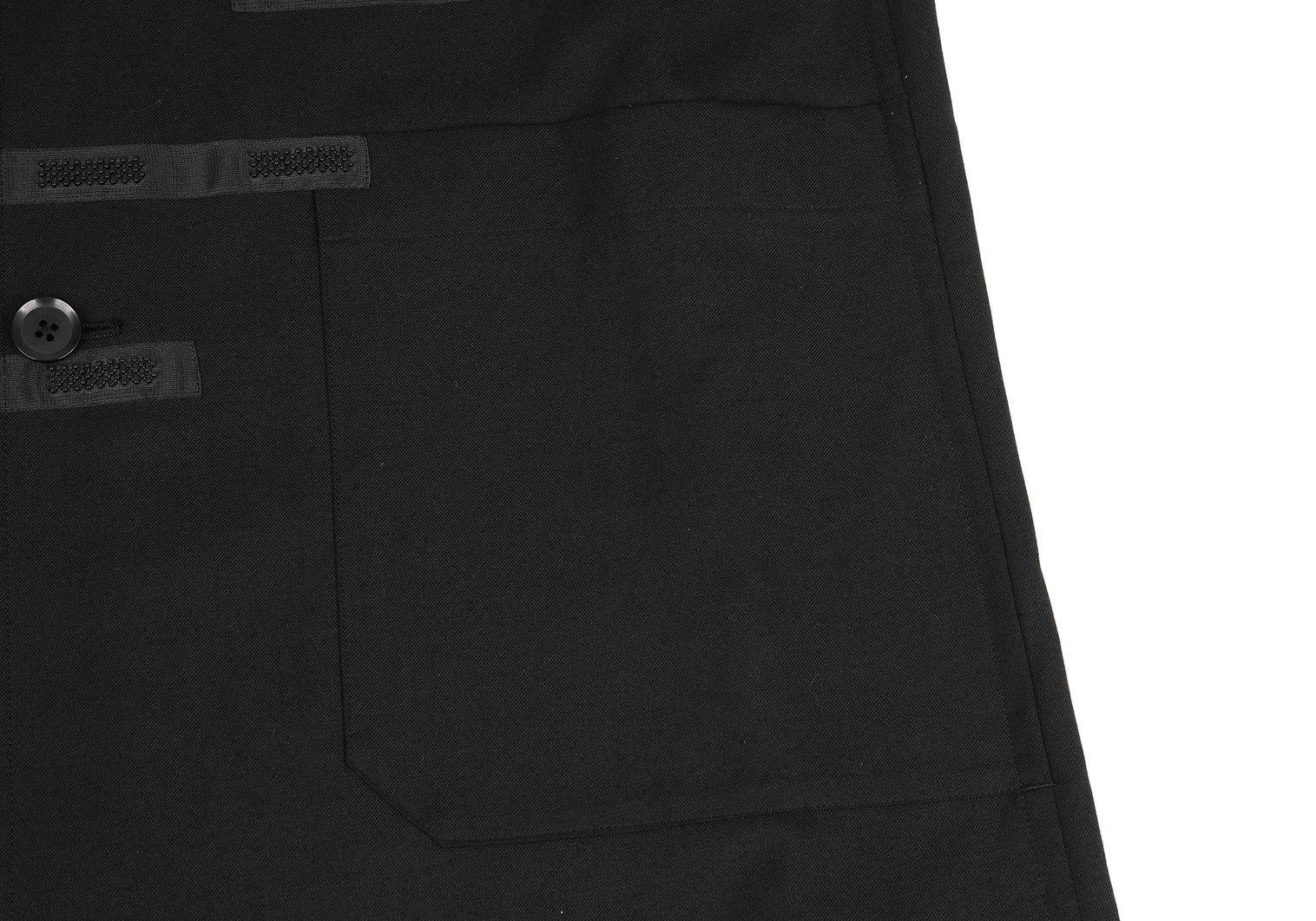 Yohji Yamamoto Wool Gabardine Patchwork Long Jacket in Black Size US L / EU 52-54 / 3 - 11 Thumbnail