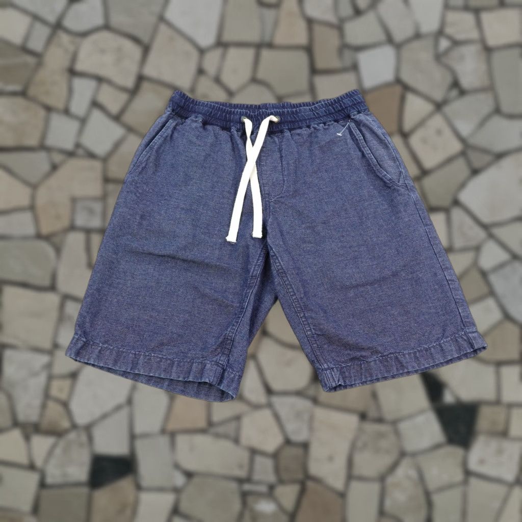 J.Crew VINTAGE J.CREW Shorts Mens Small Casual Summer Cotton Drawstring Elastic Waist Pockets Blue Size US 29 - 1 Thumbnail