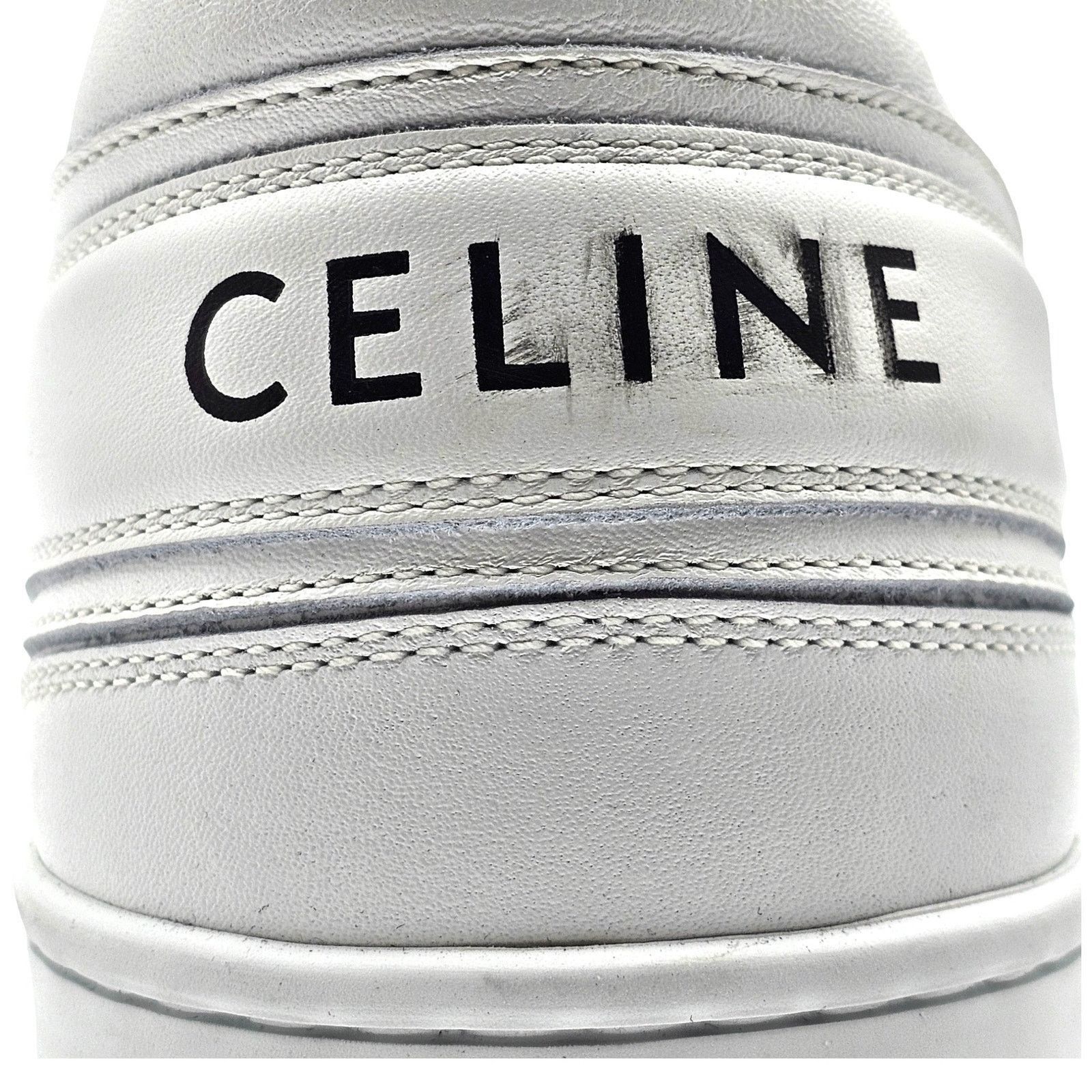 Celine Trainer Low Top Leather Sneakers in White size 44 $850 Size US 11 / EU 44 - 5 Thumbnail
