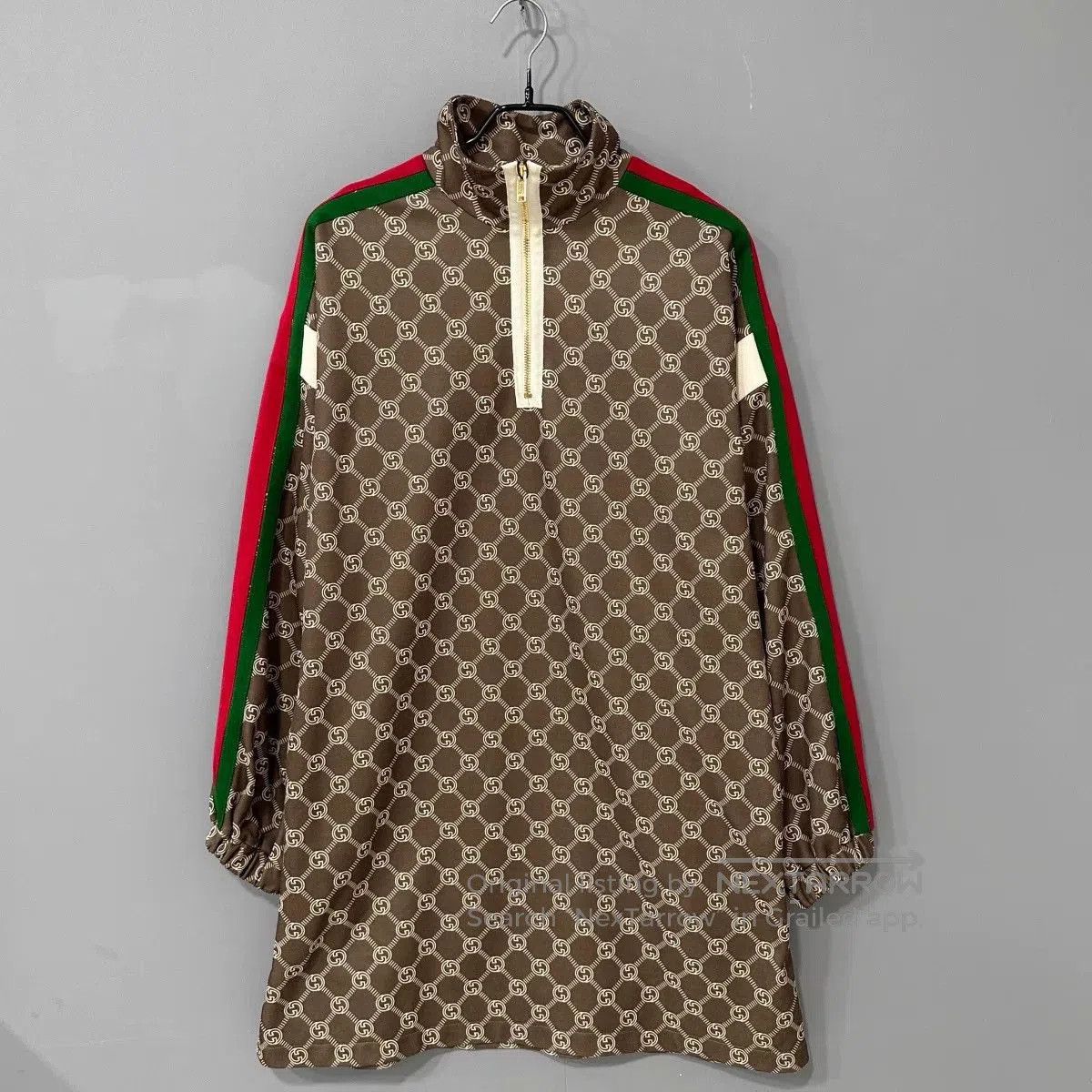 Gucci brown monogram Gucci sweatshirt dress. Size L / US 10 / IT 46 - 1 Thumbnail