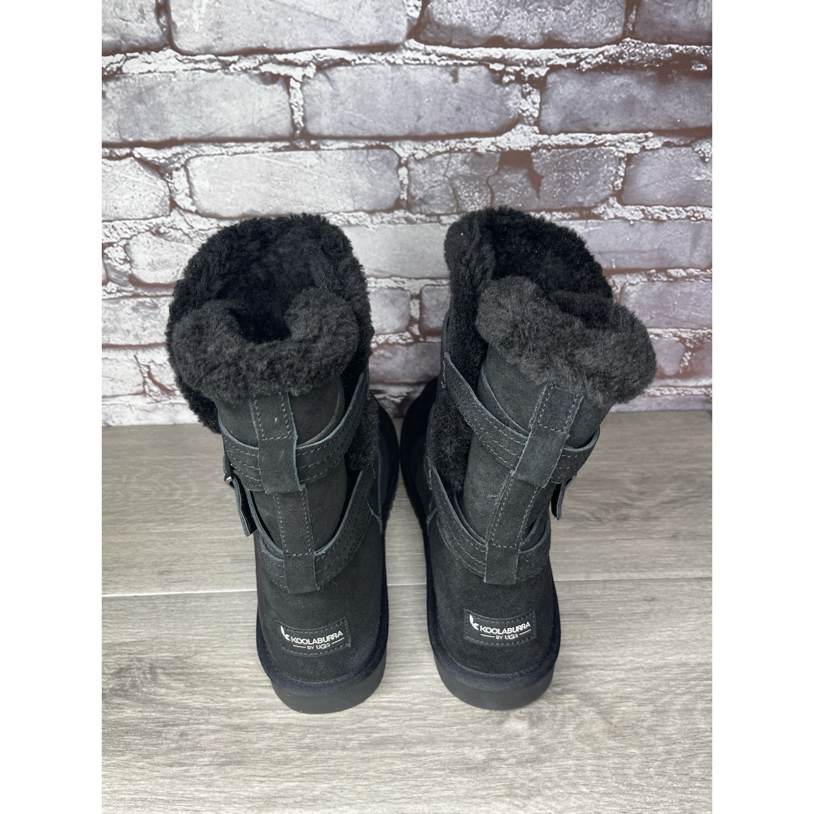 Ugg Koolaburra UGG Delene Black Suede Boots Buckle Boots Women’s Size US 10 / IT 40 - 16 Thumbnail