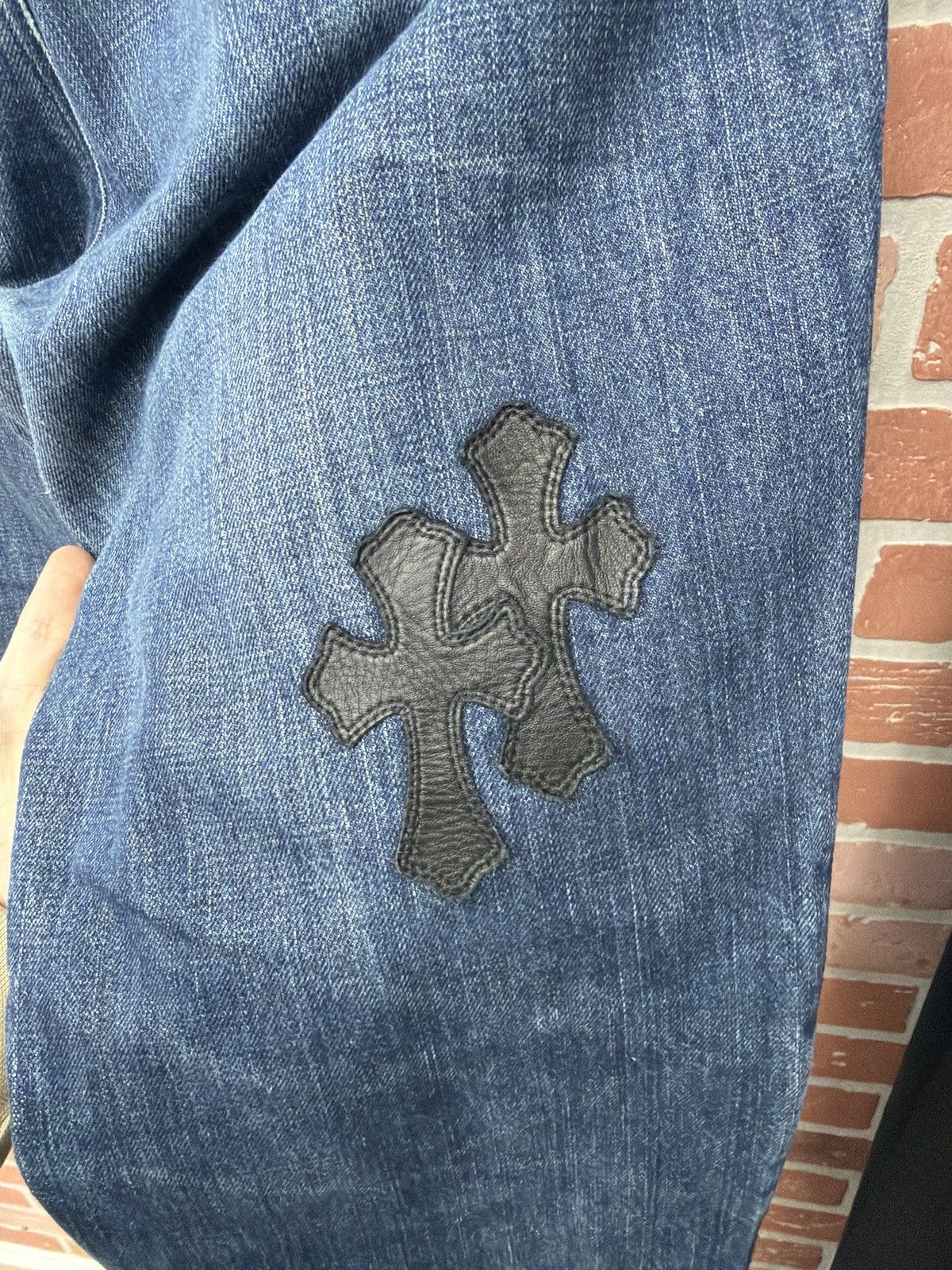 Chrome Hearts Chrome Hearts Patch Jeans Crosses Leather Blue Jean Size US 32 / EU 48 - 13 Thumbnail