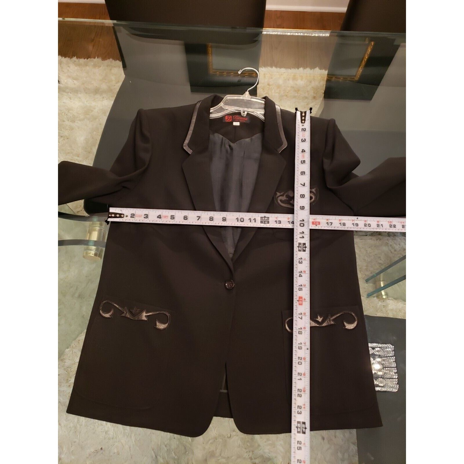 Other DIANA Long Sleeve Single Breasted One Button Blazer Size M Size M / US 6-8 / IT 42-44 - 11 Thumbnail