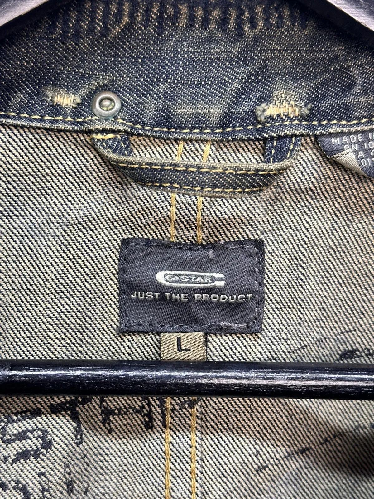 Diesel G-Star Raw Denim Jacket Distressed Workwear 2000s Size US L / EU 52-54 / 3 - 7 Thumbnail