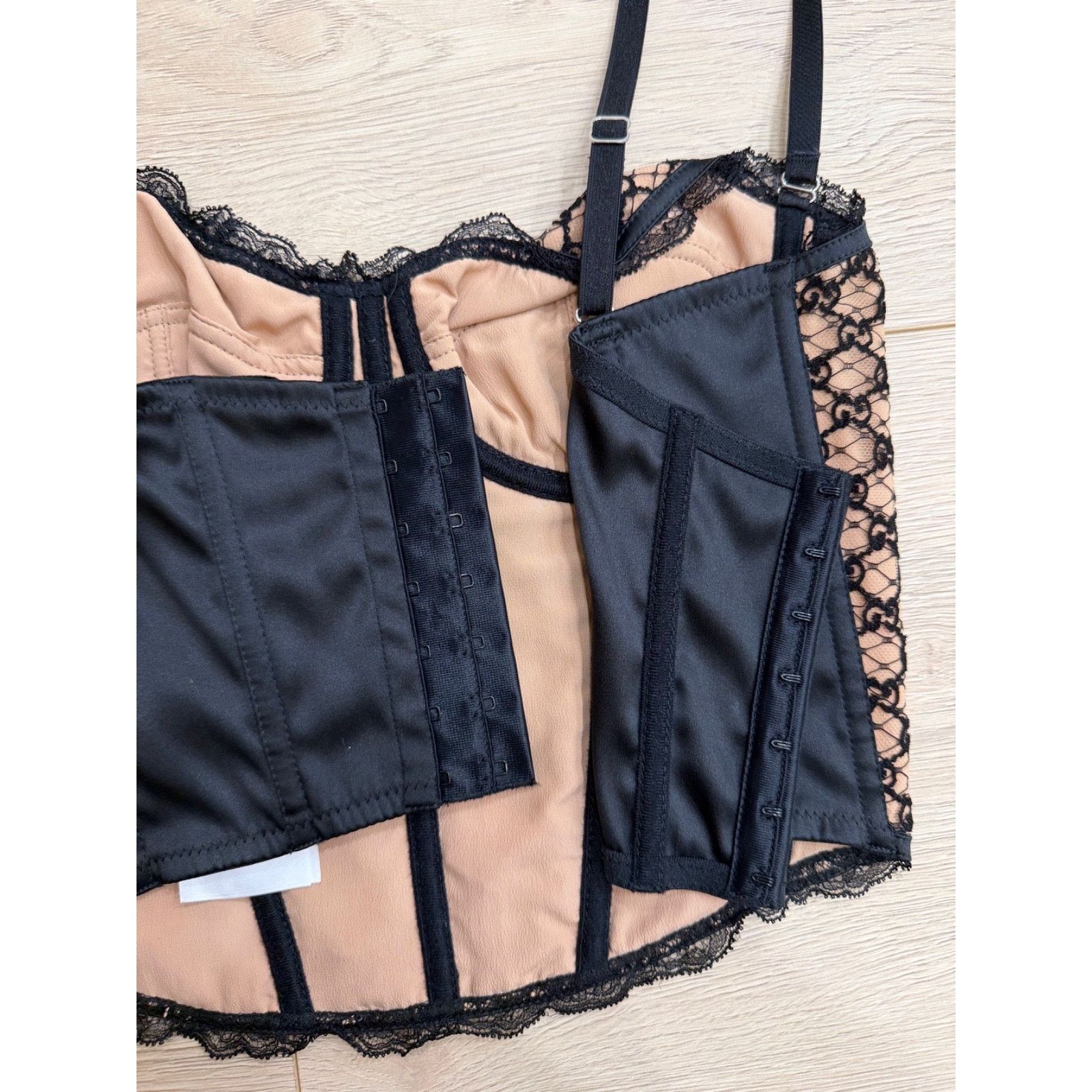 Gucci Gucci GG Net Corset Black Nude Lace Logo Bustier Top Medium Size M / US 6-8 / IT 42-44 - 9 Thumbnail