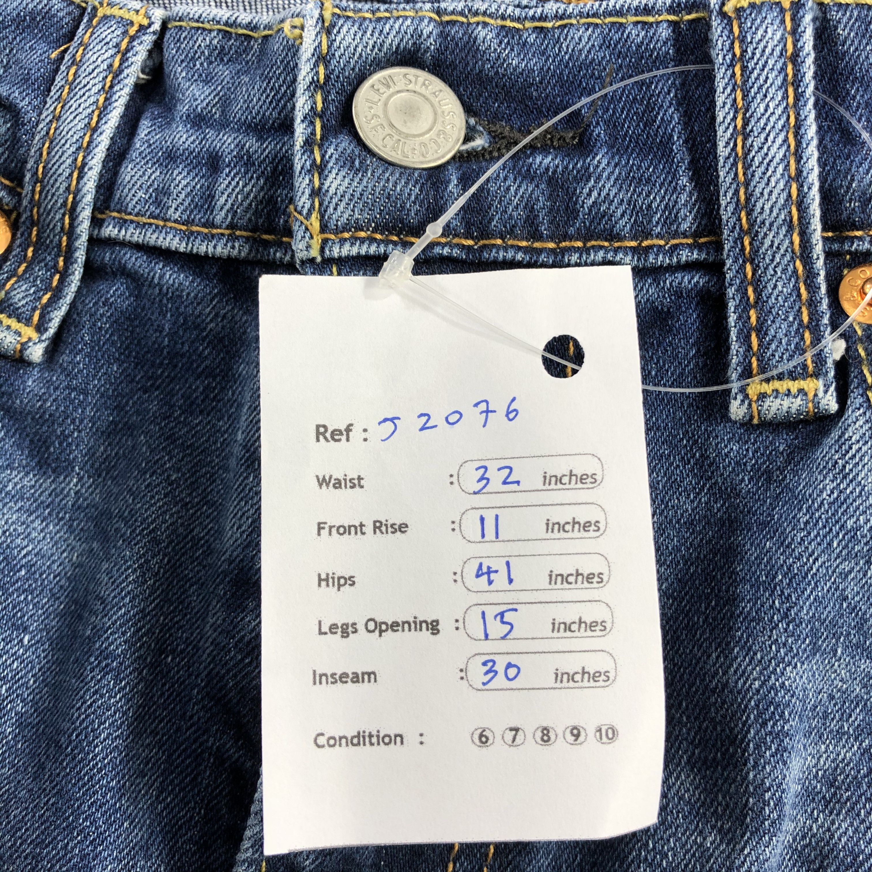 Levi's Vintage Blue Wash Levis 511 Jeans-J2076 Size US 32 / EU 48 - 12 Thumbnail