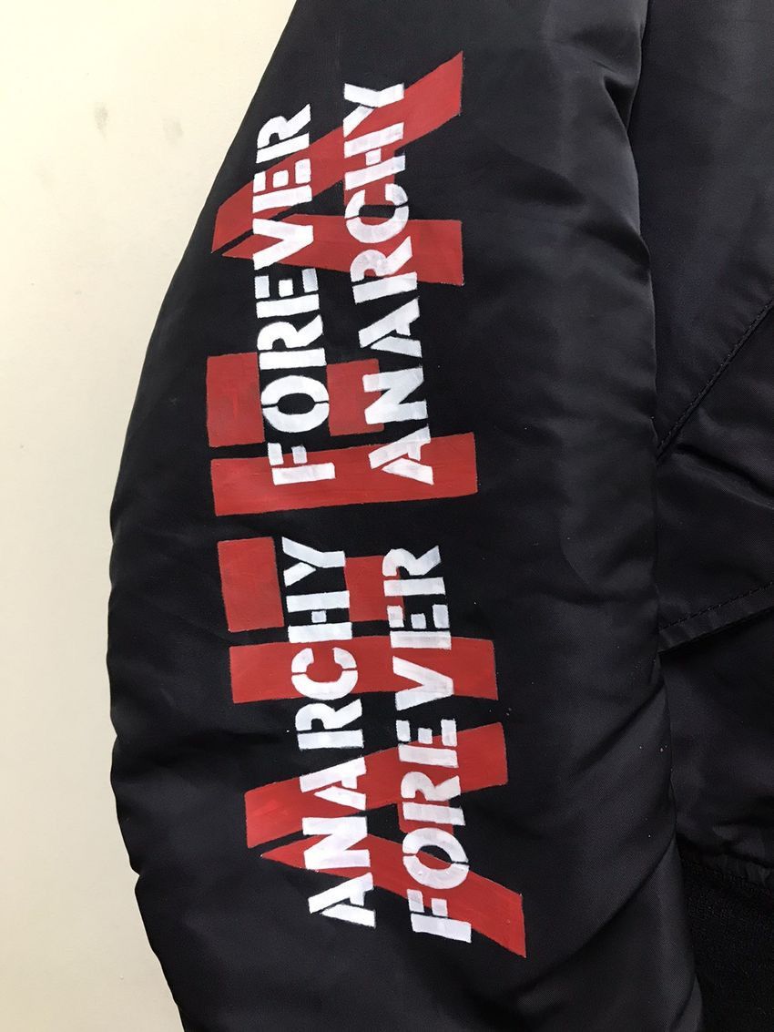 A.F.F.A. × Hiroshi Fujiwara × Jun Takahashi ☠️SOLD☠️AFFA ANARCHYFOREVER FOREVER ANARCHY MA-1 Bomber Jacket Size US XL / EU 56 / 4 - 9 Thumbnail