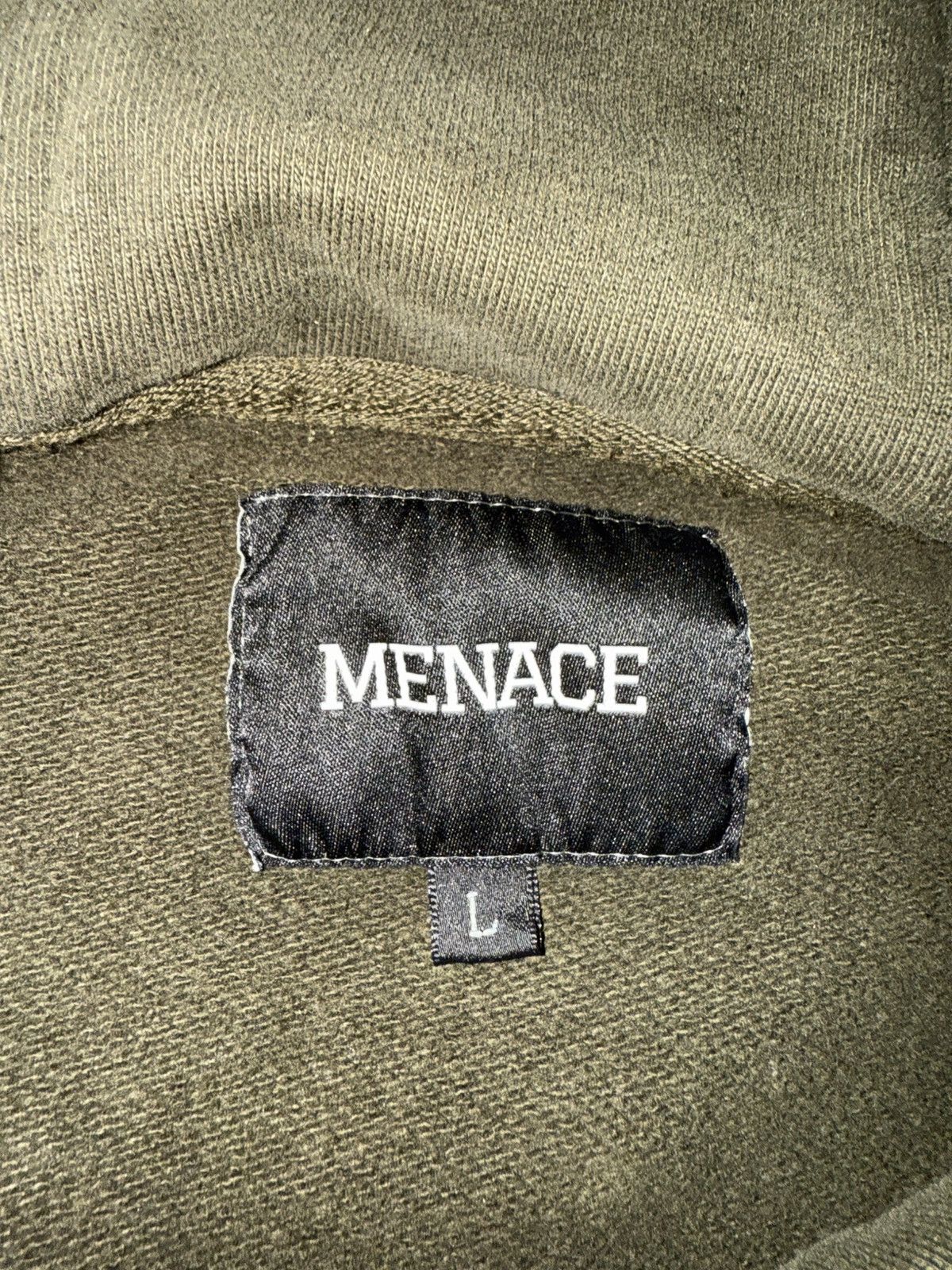 Menace Menace Stud Zip-Up Hoodie Faded Green Size Large Size US L / EU 52-54 / 3 - 5 Thumbnail