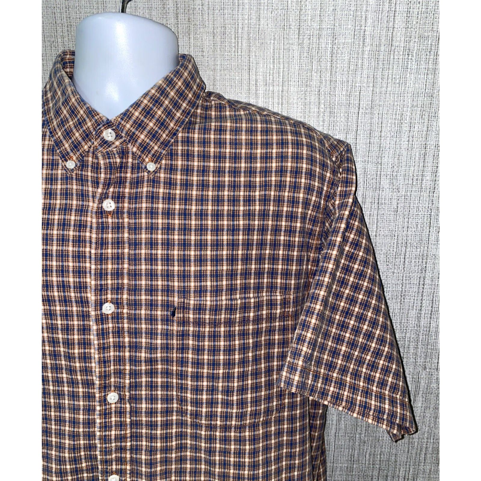 Ralph Lauren Ralph Lauren Mens Short Sleeve Plaid Cotton Shirt XL Multicolor Casual Button-Up Size US XL / EU 56 / 4 - 2 Thumbnail