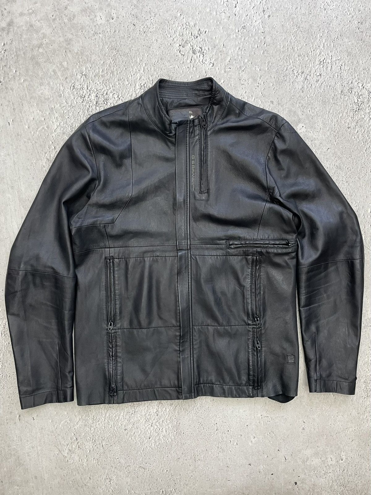 G-Star Rare slim 14thaddiction hype leather jacket 90s hype Size US XL / EU 56 / 4 - 2 Thumbnail