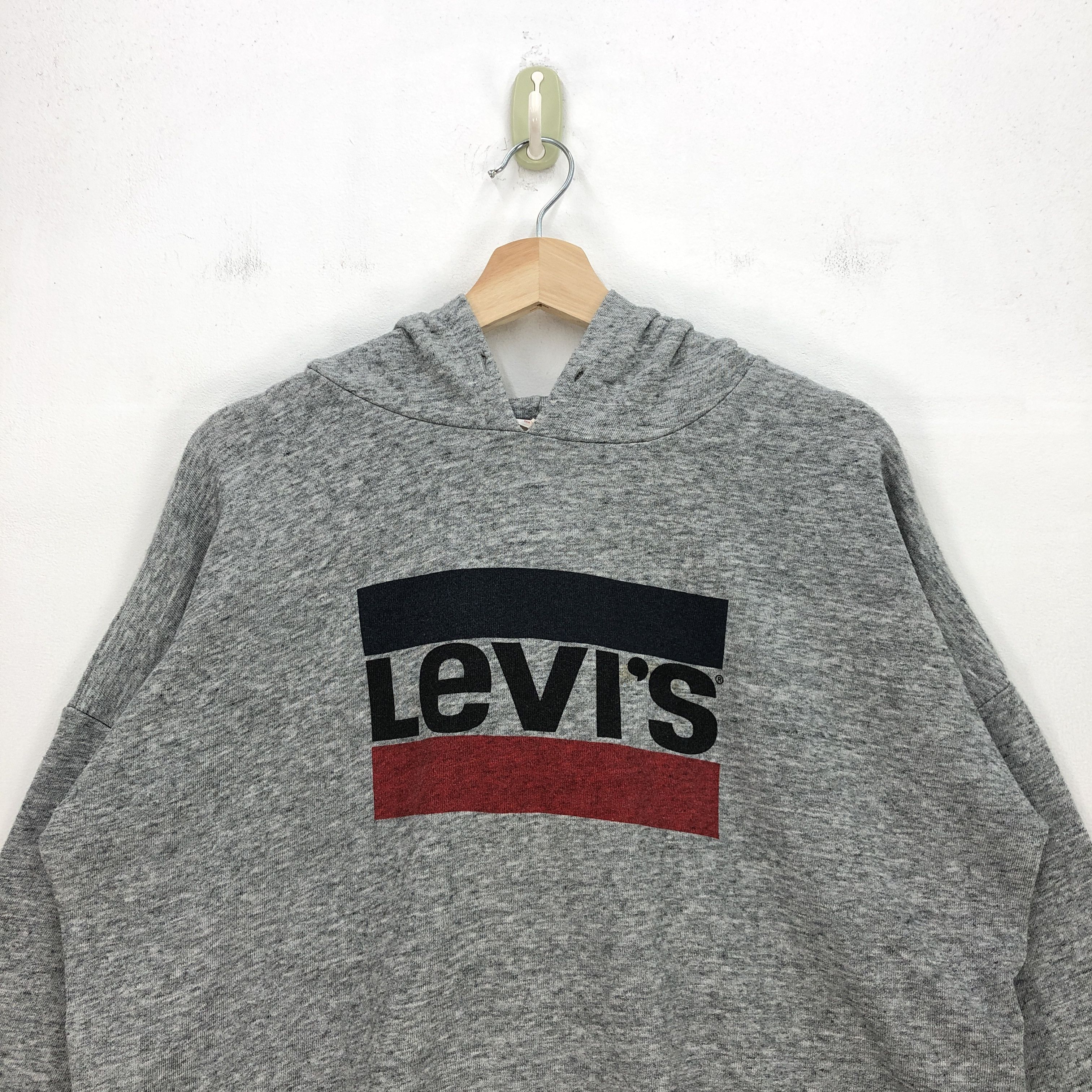 Levi's × Vintage Levis Hoodie Sweater Crop Top Levi's Sweatshirt Jumper Size US L / EU 52-54 / 3 - 3 Thumbnail