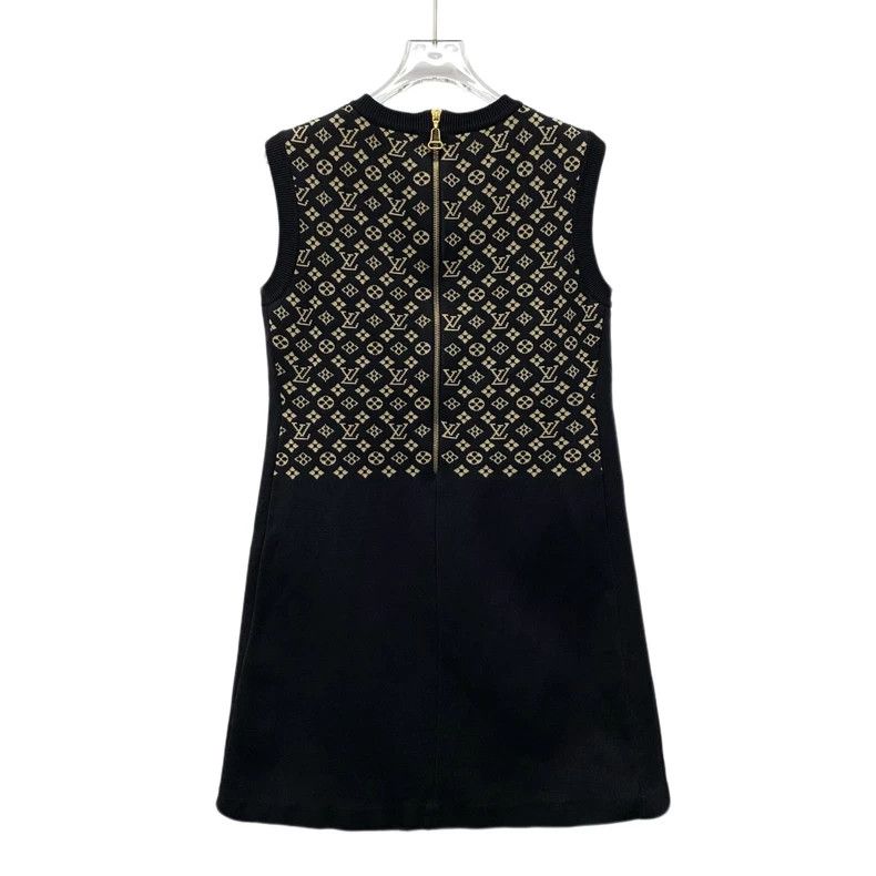 Louis Vuitton Louis Vuitton Black logo presbyopic paneled mulberry silk Size S / US 4 / IT 40 - 2 Thumbnail