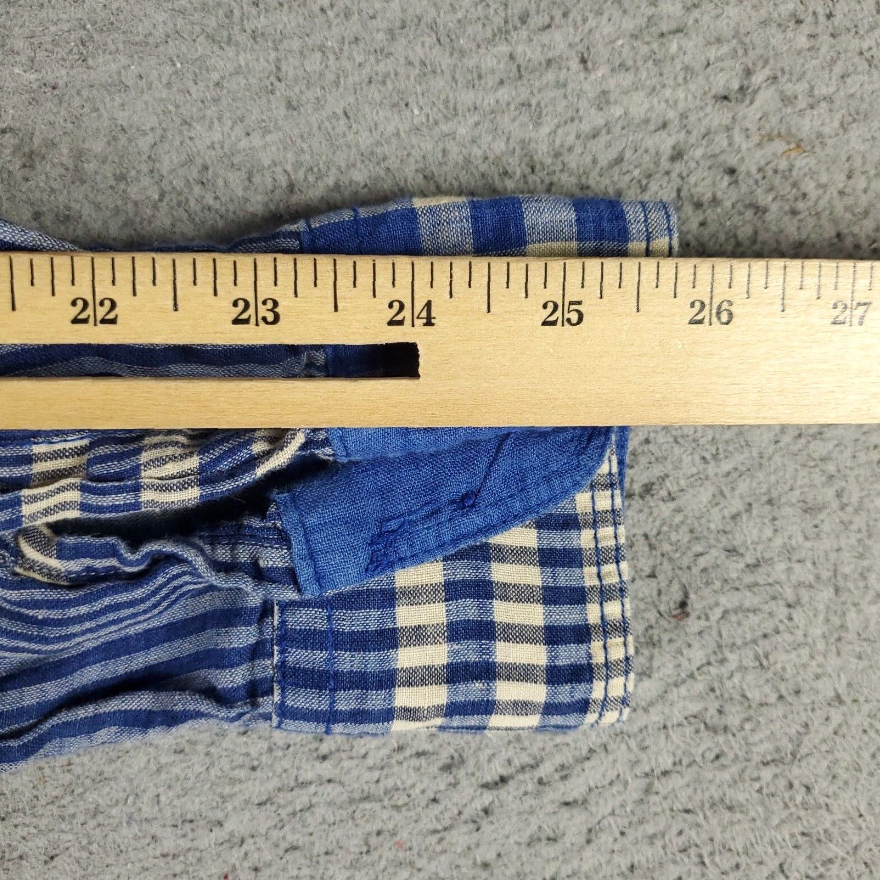 BUGATCHI VINTAGE Bugatchi Uomo Men's Shirt Small Blue Plaid Linen Long Sleeve Button Up Business Casual Formal Wedding Men Size US S / EU 44-46 / 1 - 6 Thumbnail