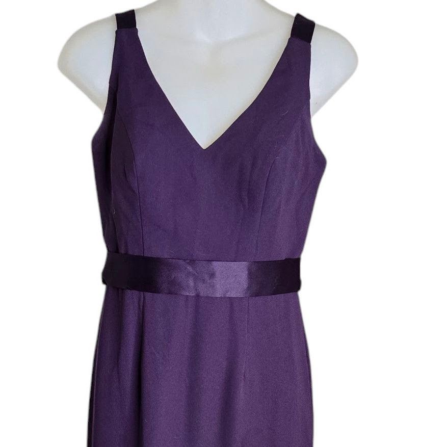 Vera Wang White by Vera Wang Formal Dress Size 2 Amethyst Purple Belt Size XS / US 0-2 / IT 36-38 - 3 Thumbnail