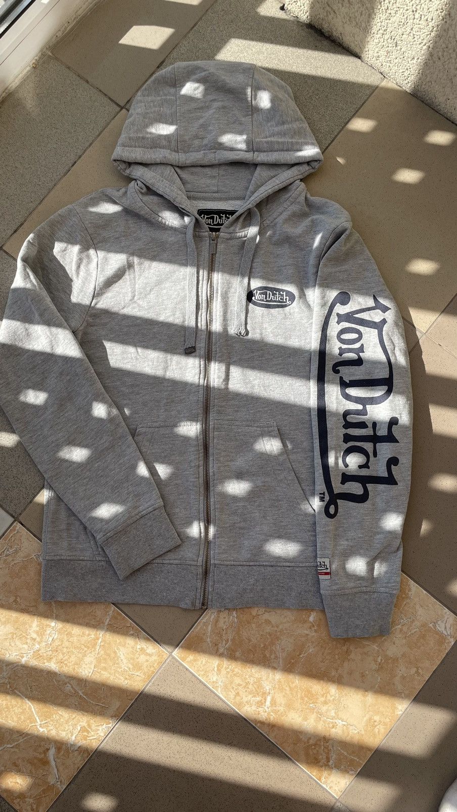 Von Dutch Y2K Hype Von Dutch Big Logo On Sleeve Full Zip Hoodie Size US S / EU 44-46 / 1 - 2 Thumbnail