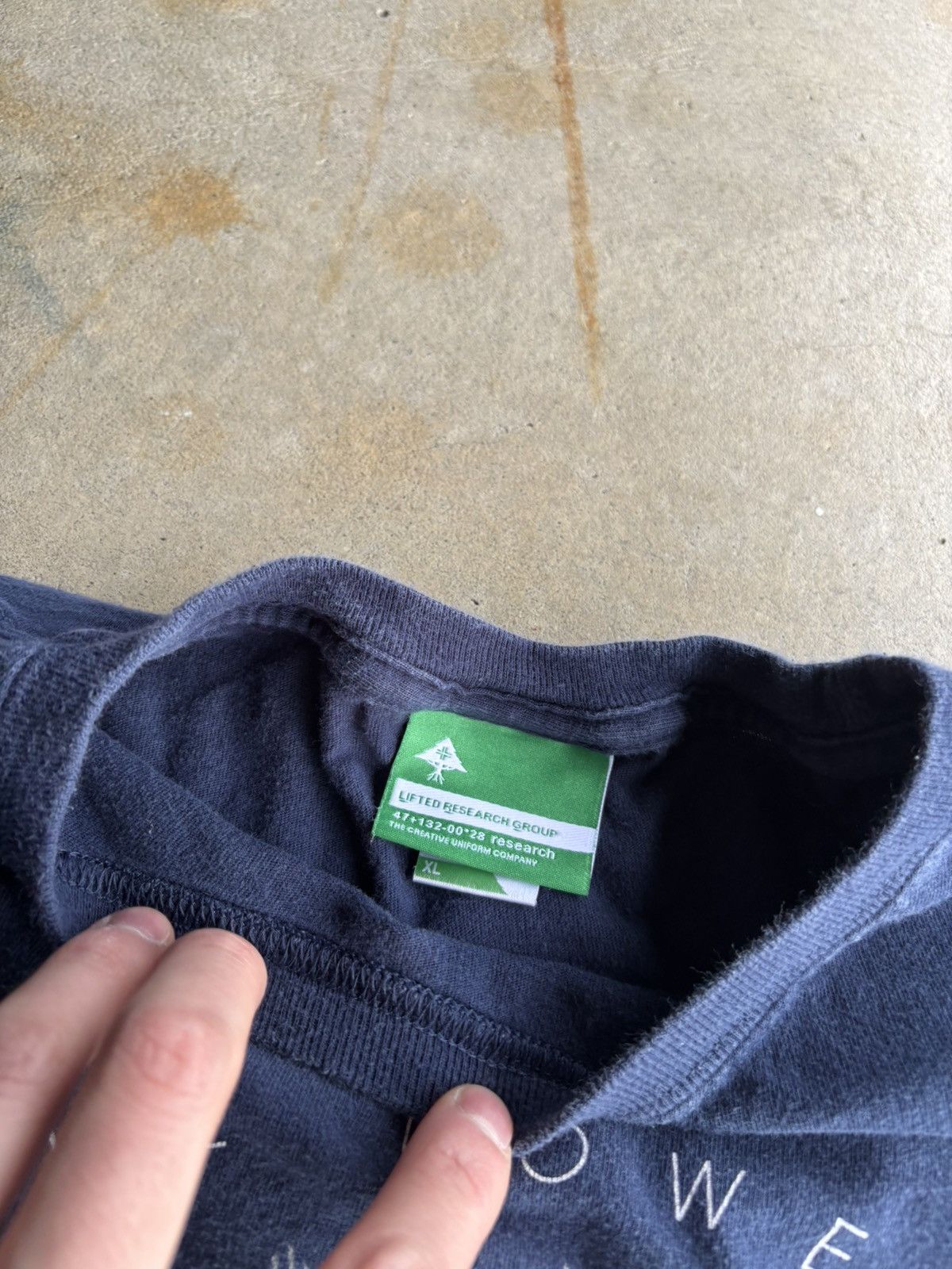 Other × Vintage Crazy 90s Imagination Boxy Heavyweight Navy Shirt Size US XL / EU 56 / 4 - 4 Thumbnail