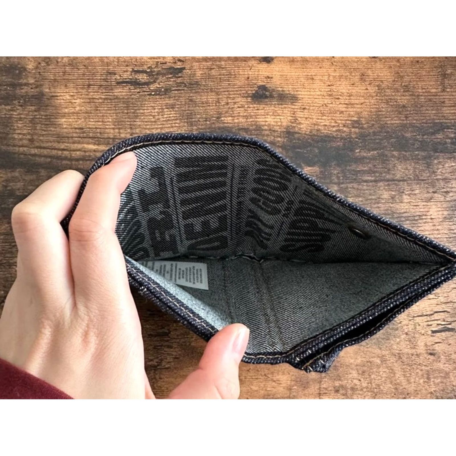 Ralph Lauren RRL RALPH LAUREN INDIGO DENIM SNAP BIFOLD WALLET MEN USED ORIGINAL BOX Size ONE SIZE - 3 Thumbnail