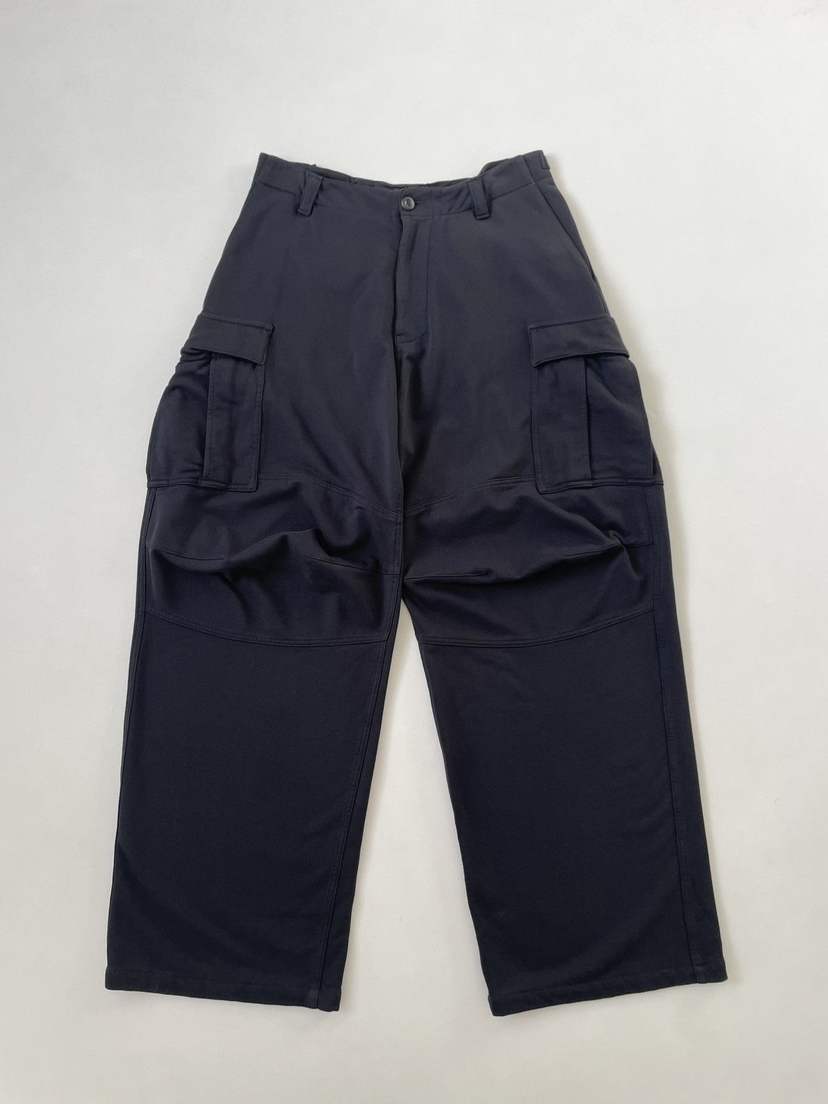 Balenciaga 2022 Wide Leg Black Jersey Cargo Pants Size US 34 / EU 50 - 3 Thumbnail