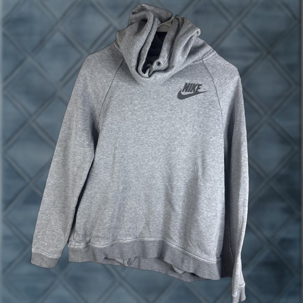Nike Nike Hoodie Mens Large Gray Funnel Neck Fleece Pullover Sweatshirt Swoosh Logo Size US L / EU 52-54 / 3 - 1 Thumbnail