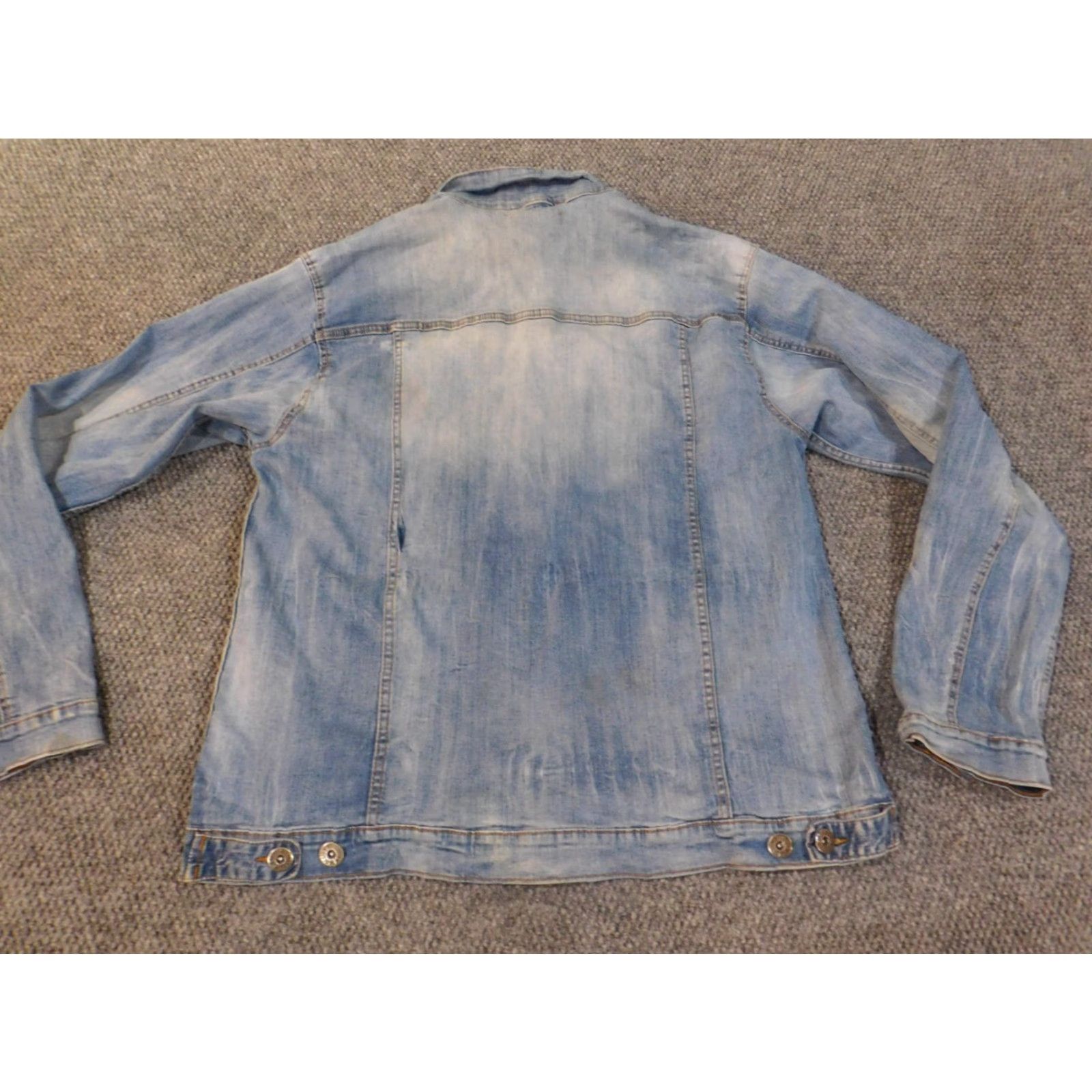 Vintage Evolution Jacket Mens L Denim Button Zip Blue 90s Workwear Classic Retro Size US L / EU 52-54 / 3 - 7 Thumbnail