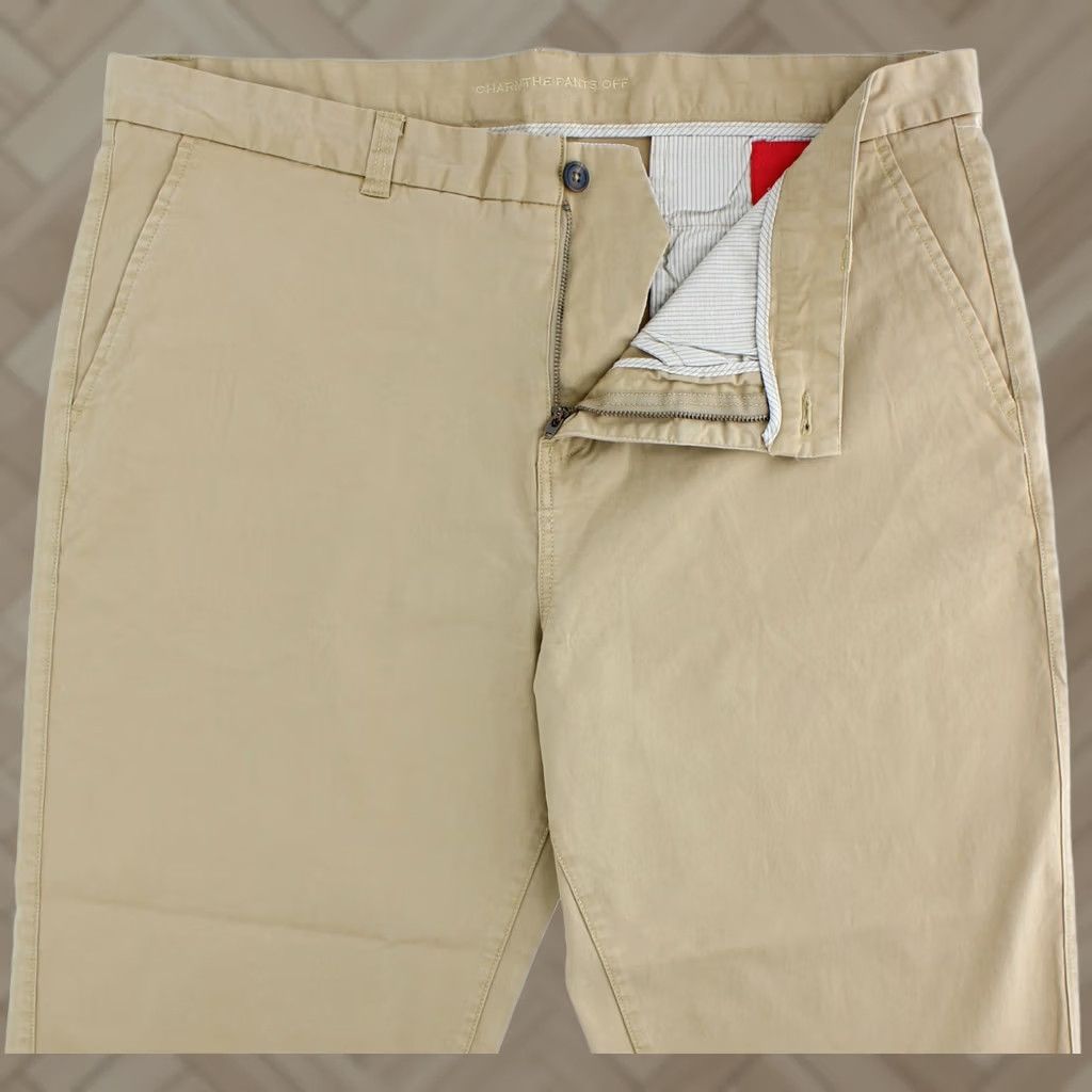 Southern Proper Southern Proper Pants Shade Comfort, Chino, Regular, Khaki, 40x32, Cotton Blend, Twill, Button, Zip, Pockets, 97% Cotton / 3% Spandex, Mens Size US 40 / EU 56 - 1 Preview